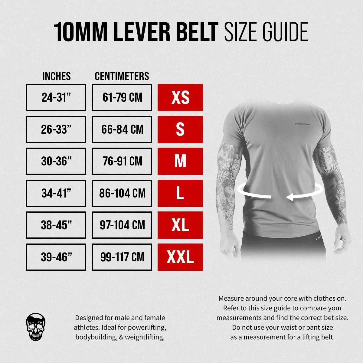 10MM Lever Belt - Black