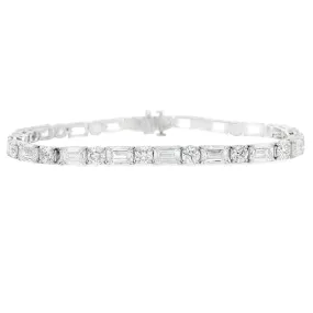 13.52ct Platinum Mixed Shape Diamond Bracelet