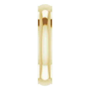 14K Gold Standard Weight Stepped Edge Standard Fit Half Round Band