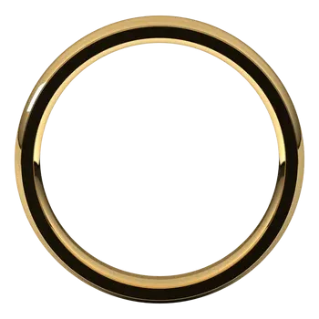 14K Gold Standard Weight Stepped Edge Standard Fit Half Round Band