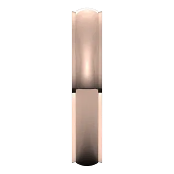 14K Gold Standard Weight Stepped Edge Standard Fit Half Round Band