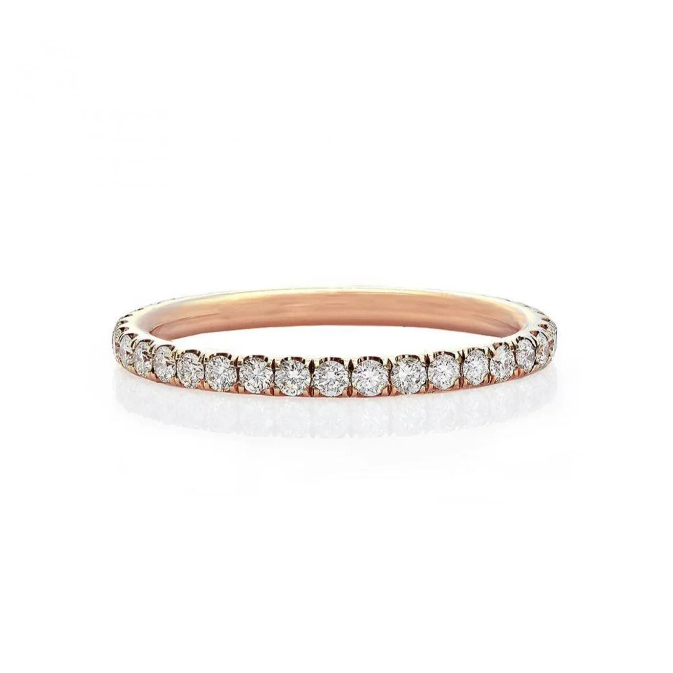 14K Rose Gold Eternity Diamond Band