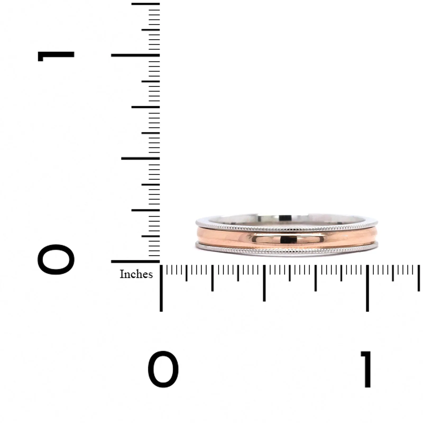 14K White and Rose Gold Band