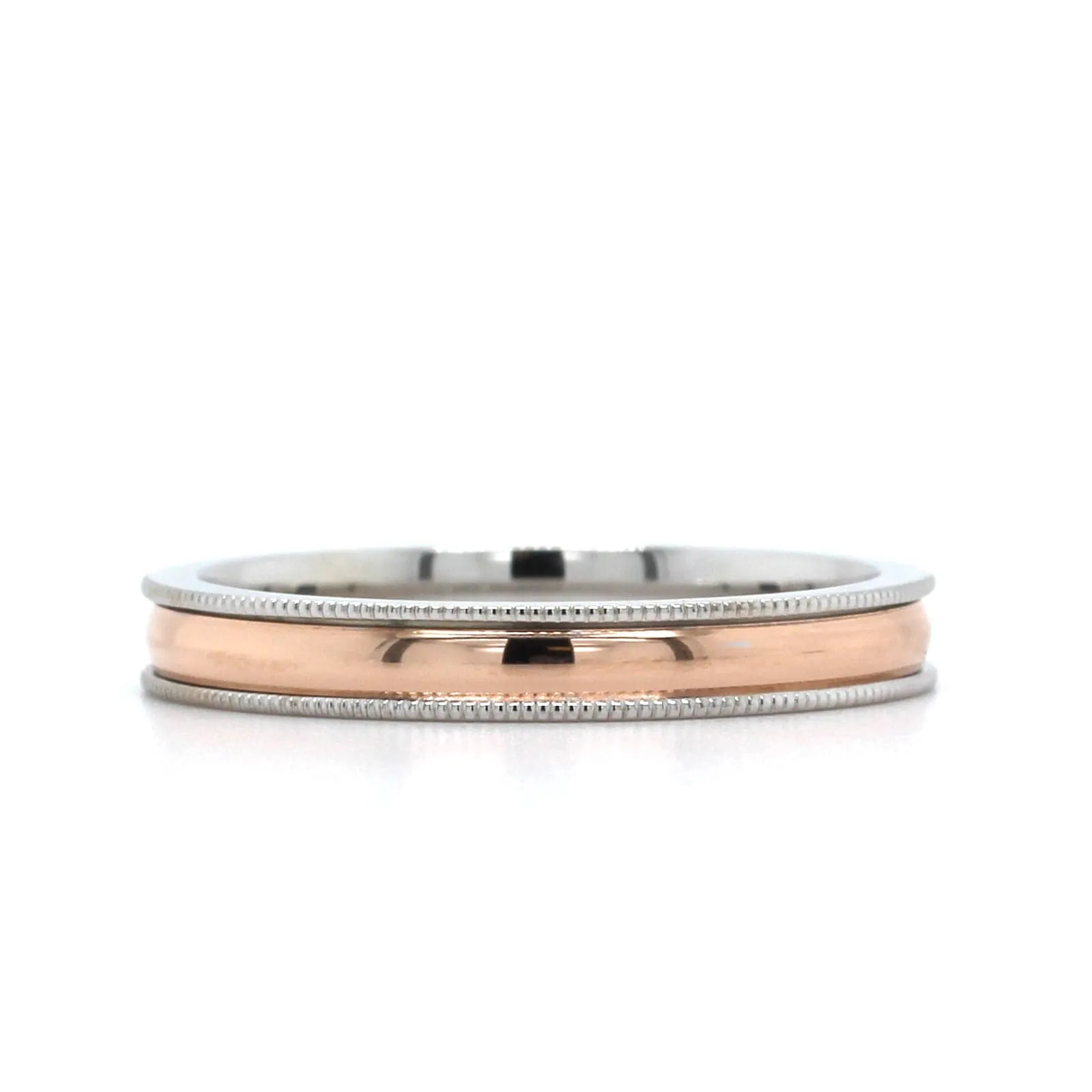 14K White and Rose Gold Band