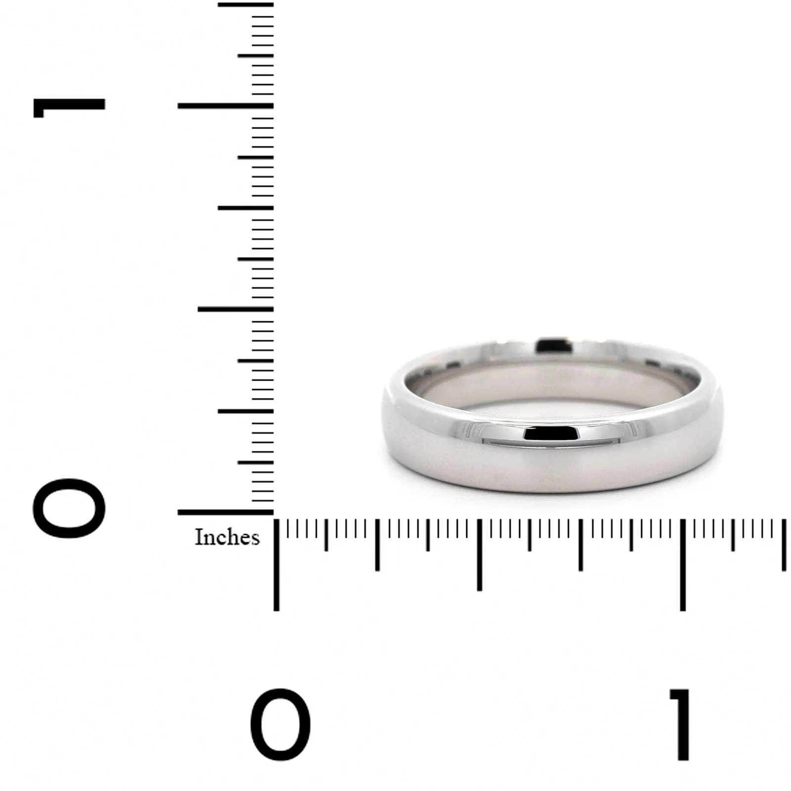 14K White Gold Ergo Fit Polished Band