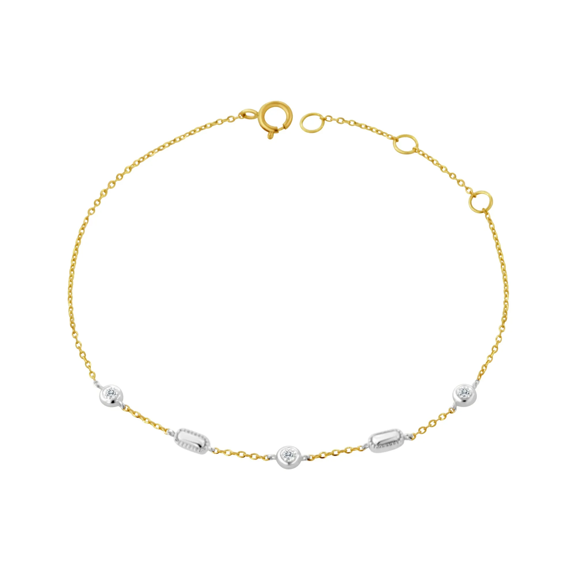 14KWY 3D0.05CT DIAMOND BRACELET (118B402000A14)