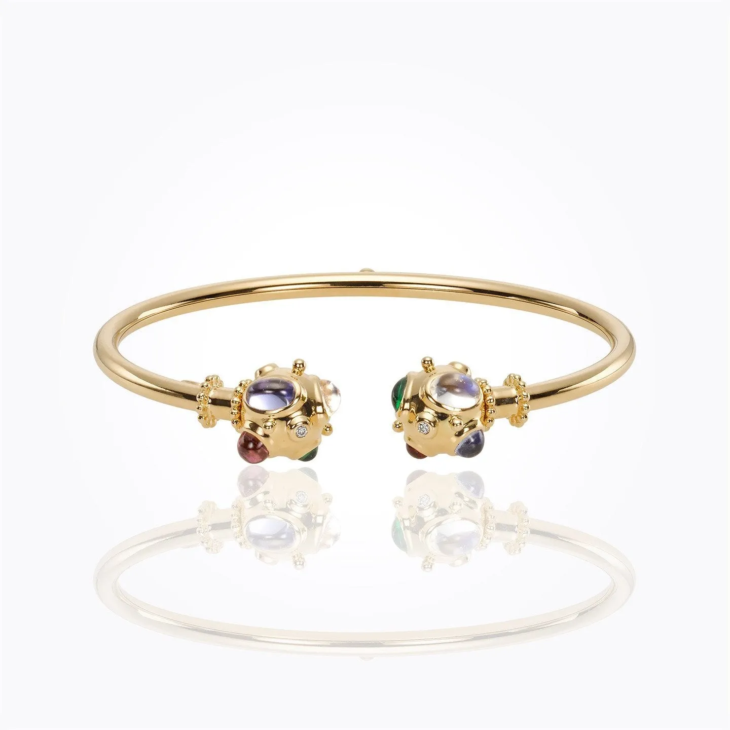 18K Cosmos Bellina Bracelet with royal blue moonstone, tsavorite, tanzanite, pink tourmaline and diamond