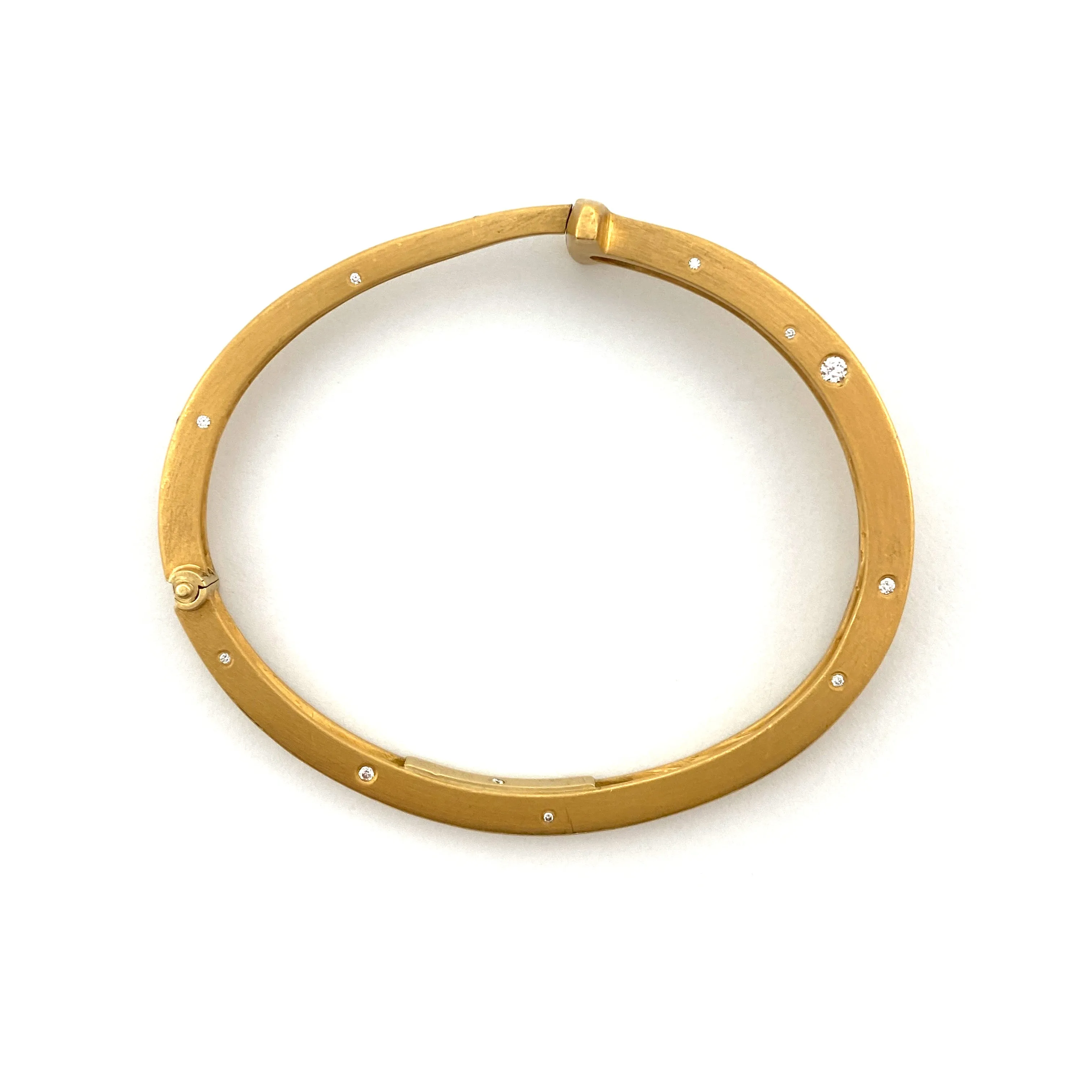 22k and Diamond Nail Bracelet