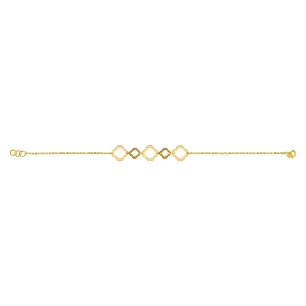 22k Gold Bracelet With A String Of Cloud-inspired Motifs