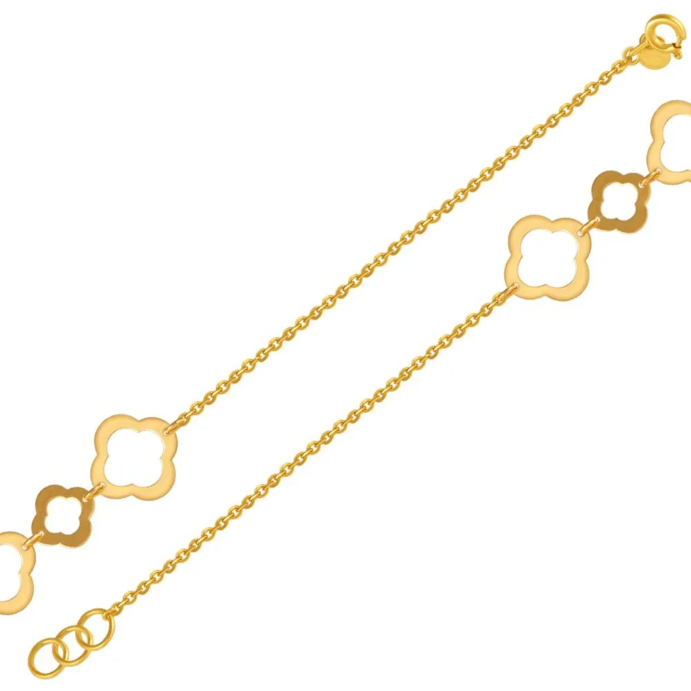 22k Gold Bracelet With A String Of Cloud-inspired Motifs