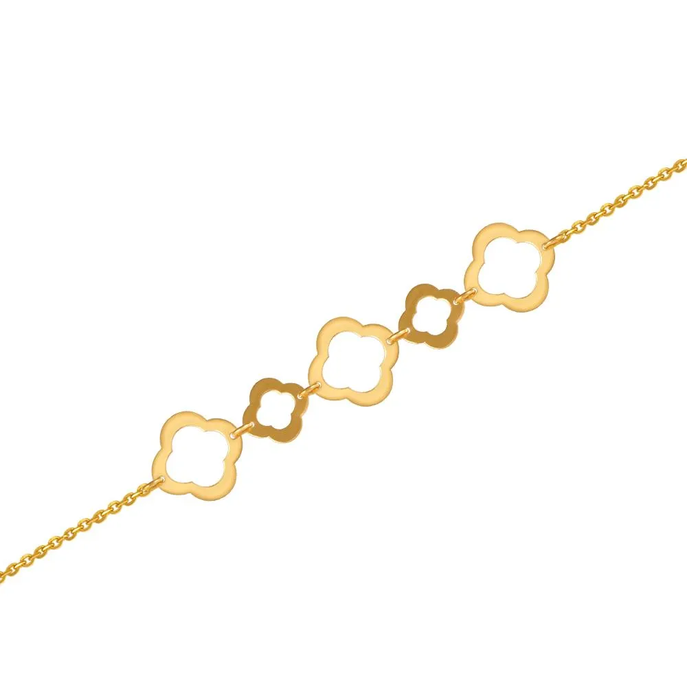 22k Gold Bracelet With A String Of Cloud-inspired Motifs