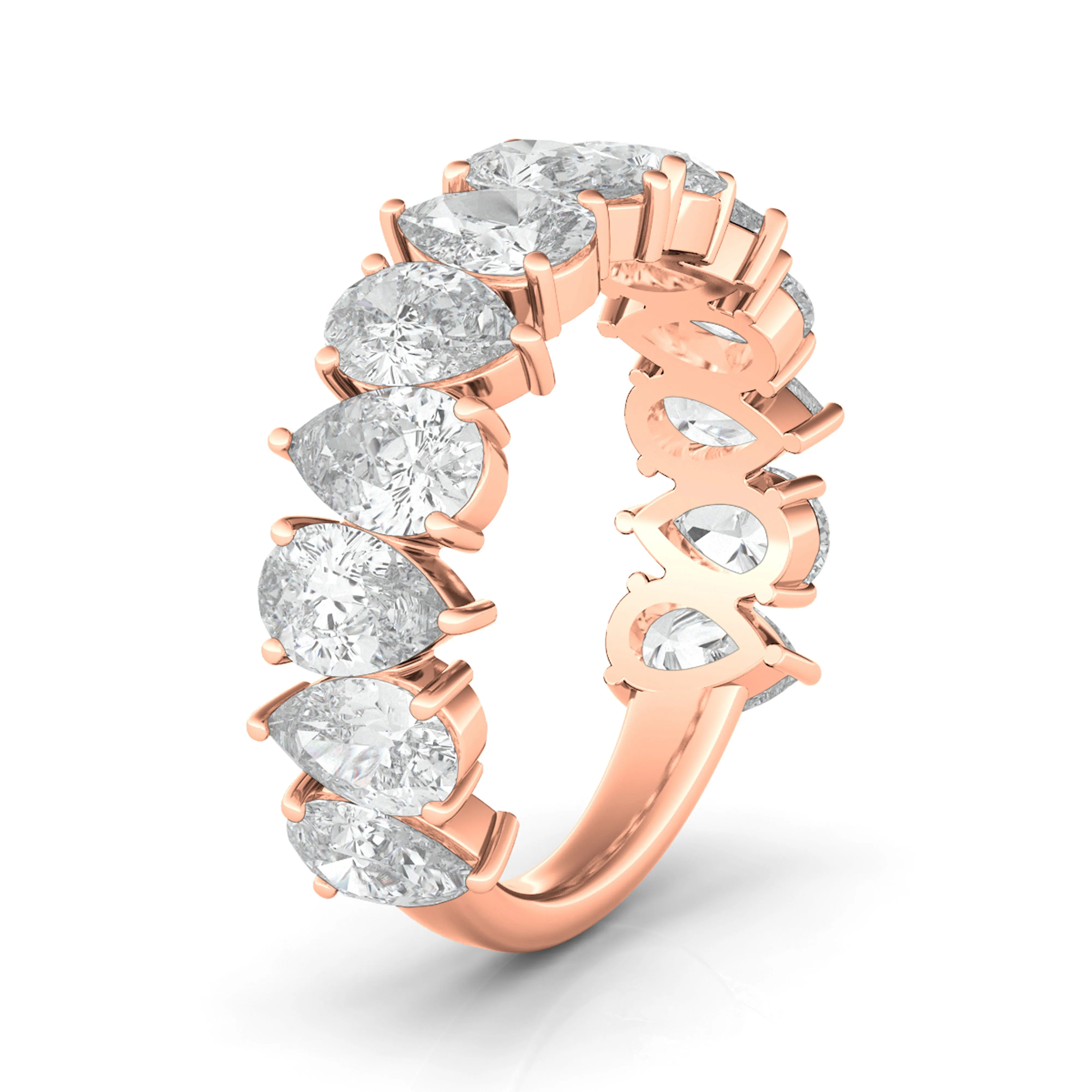 3/4 Alternating Pear Shape Eternity Band