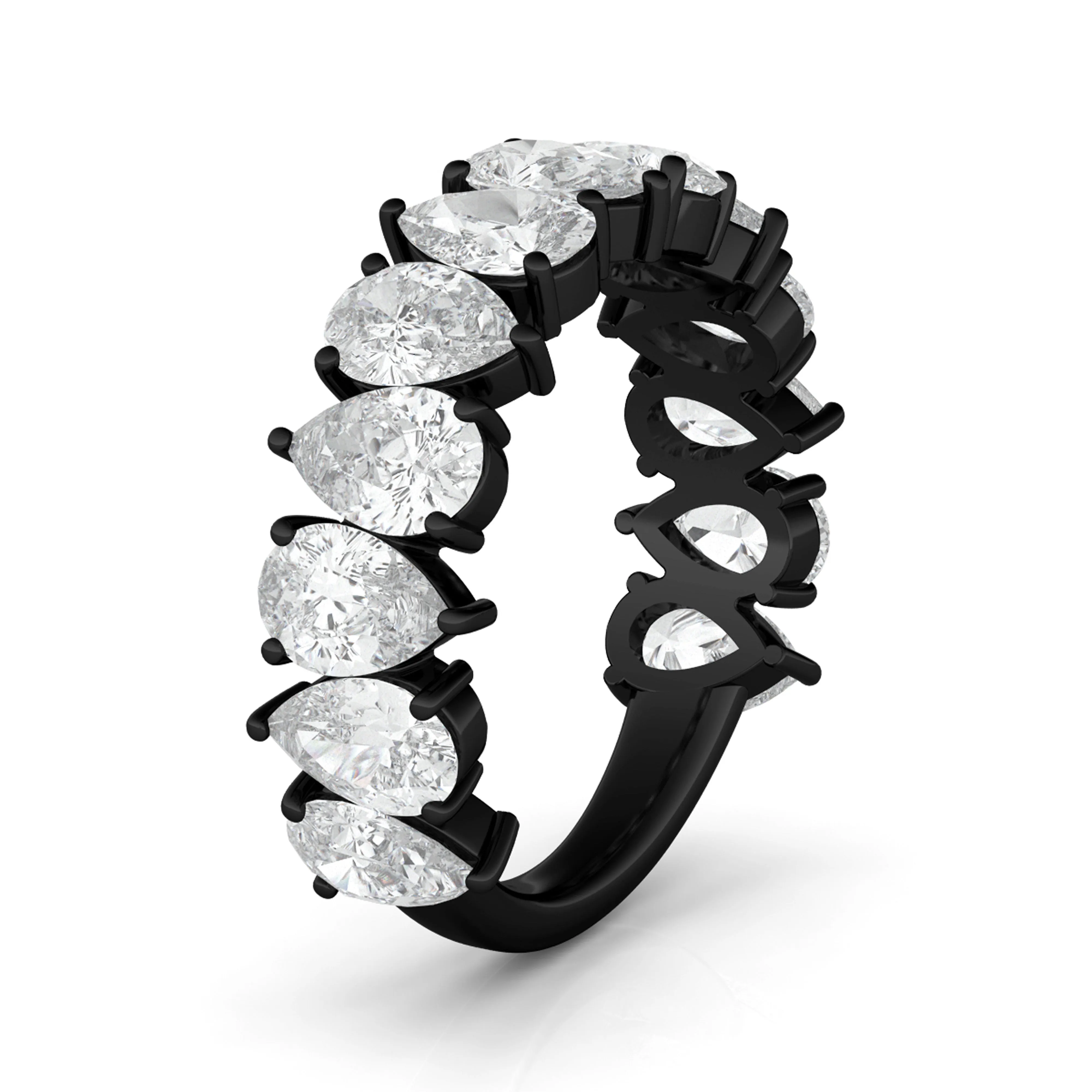 3/4 Alternating Pear Shape Eternity Band