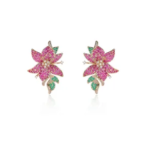 5A Cubic Zircon Flower Earrings for Wedding, Pretty Drop Earring for Bride, Women Girl Birthday Party Jewelry CE11883