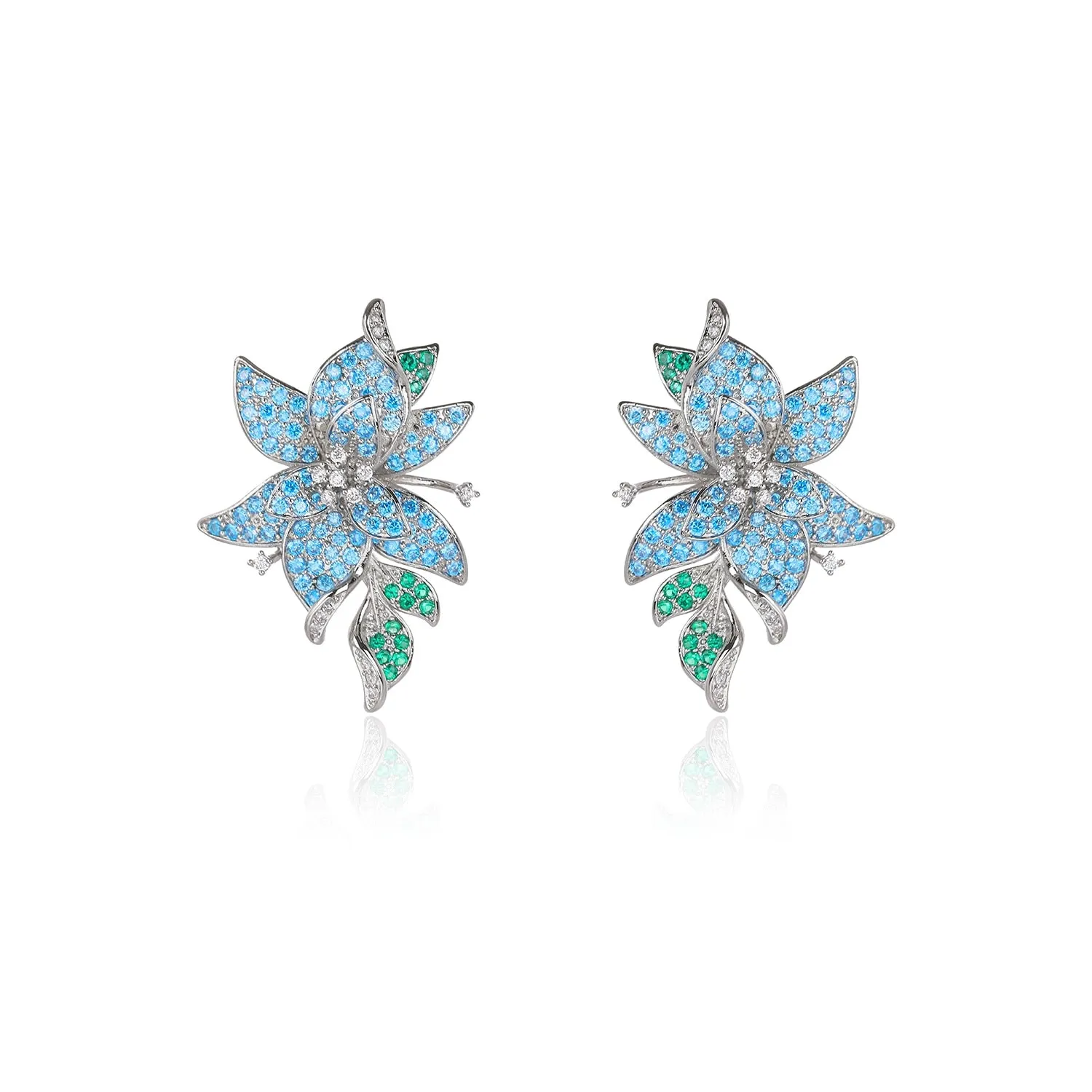 5A Cubic Zircon Flower Earrings for Wedding, Pretty Drop Earring for Bride, Women Girl Birthday Party Jewelry CE11883