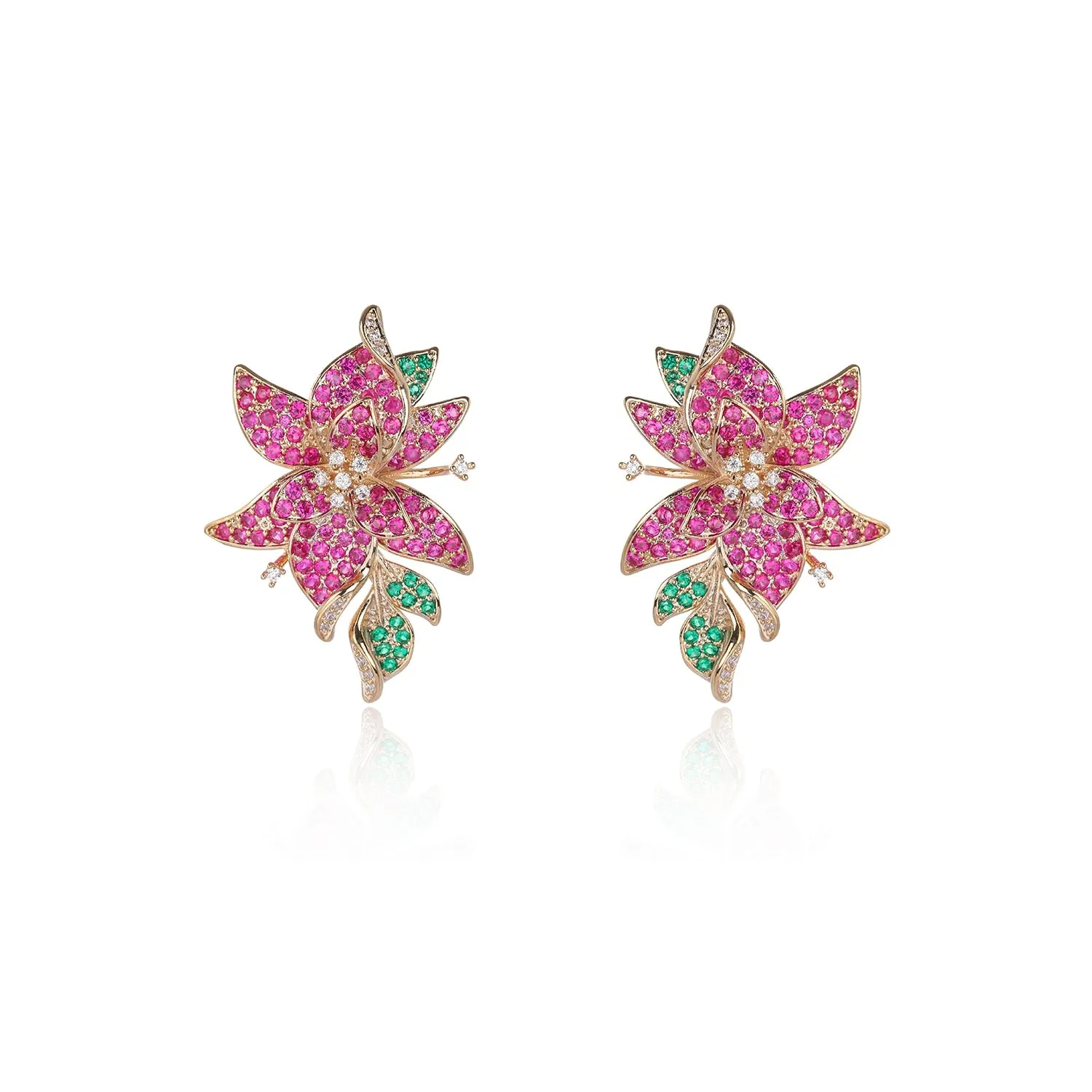 5A Cubic Zircon Flower Earrings for Wedding, Pretty Drop Earring for Bride, Women Girl Birthday Party Jewelry CE11883