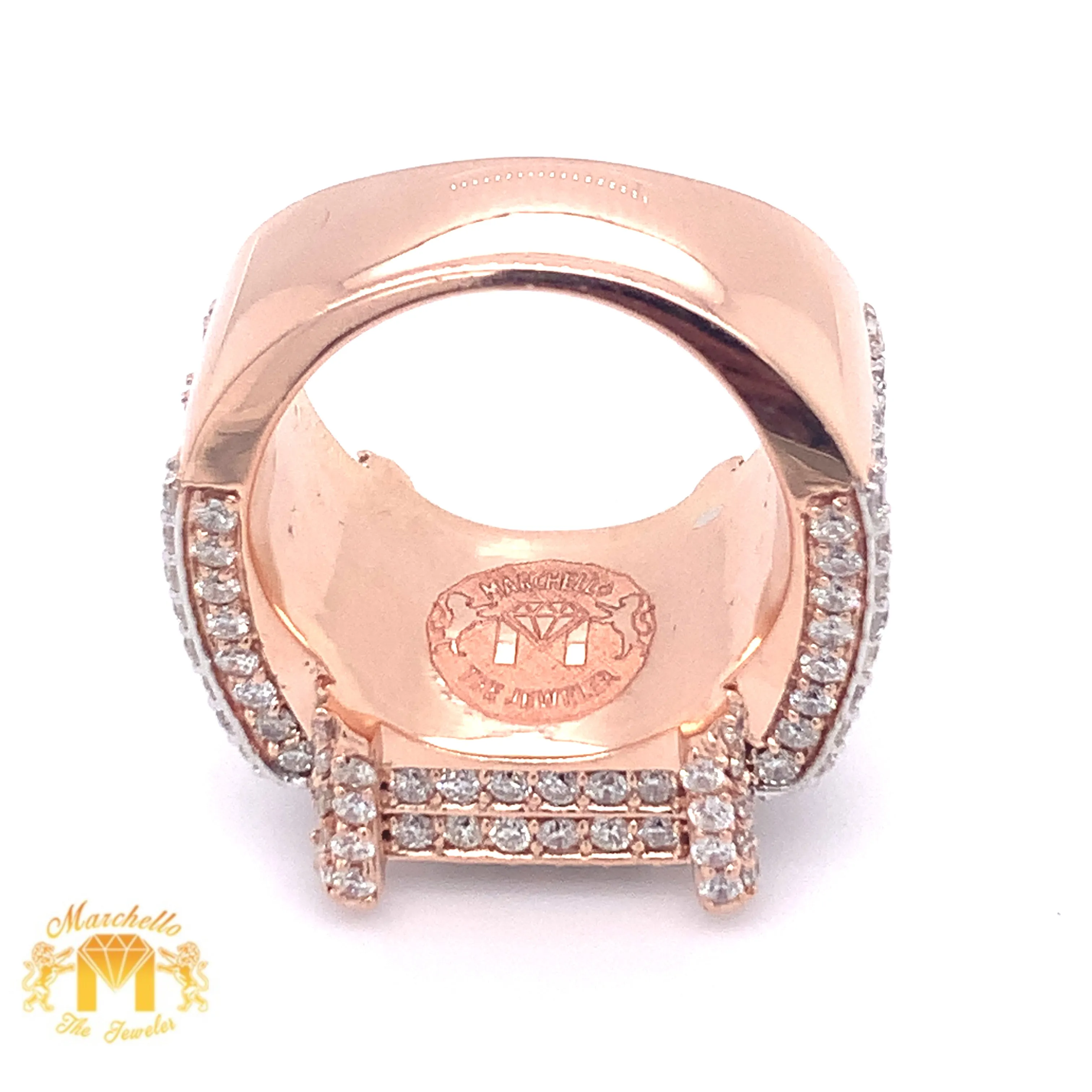 6ct XL Baguette Diamond and 14k Gold Monster #20 Ring