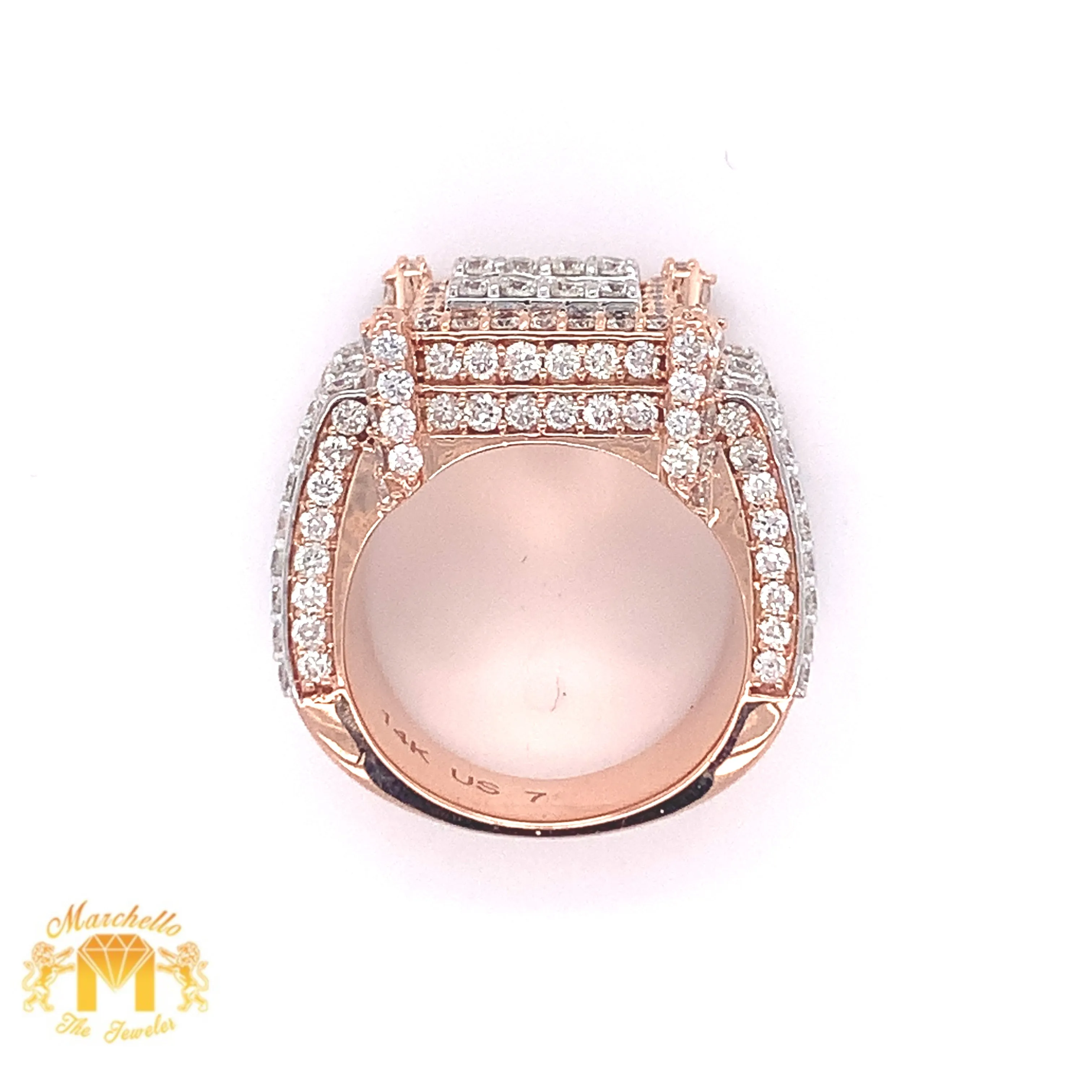 6ct XL Baguette Diamond and 14k Gold Monster #20 Ring
