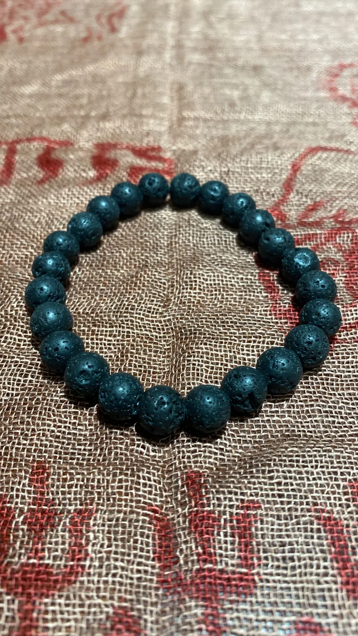 8MM Lava Stone Bead Stretchy Bracelet