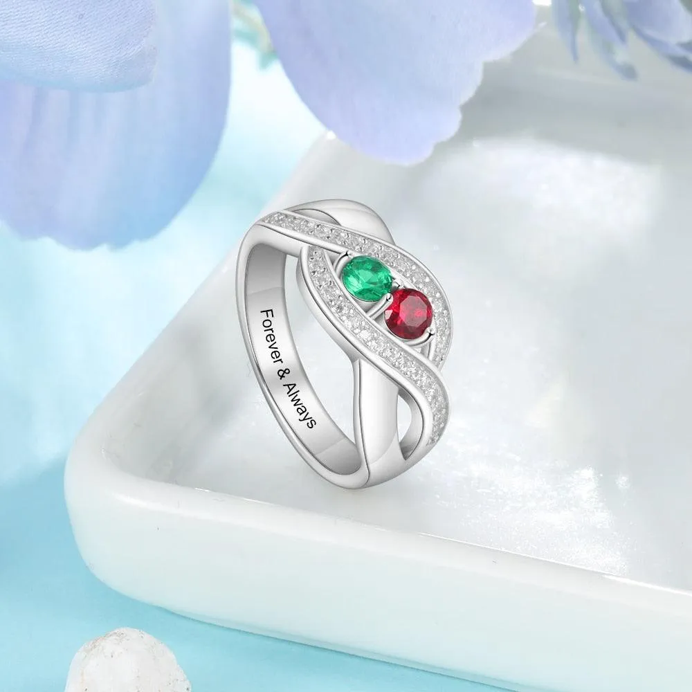 925 Sterling Silver Promise Birthstone Ring Perfect Choice for Women of All Ages