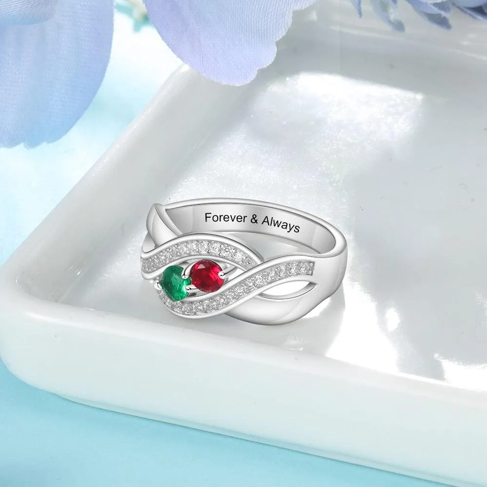925 Sterling Silver Promise Birthstone Ring Perfect Choice for Women of All Ages