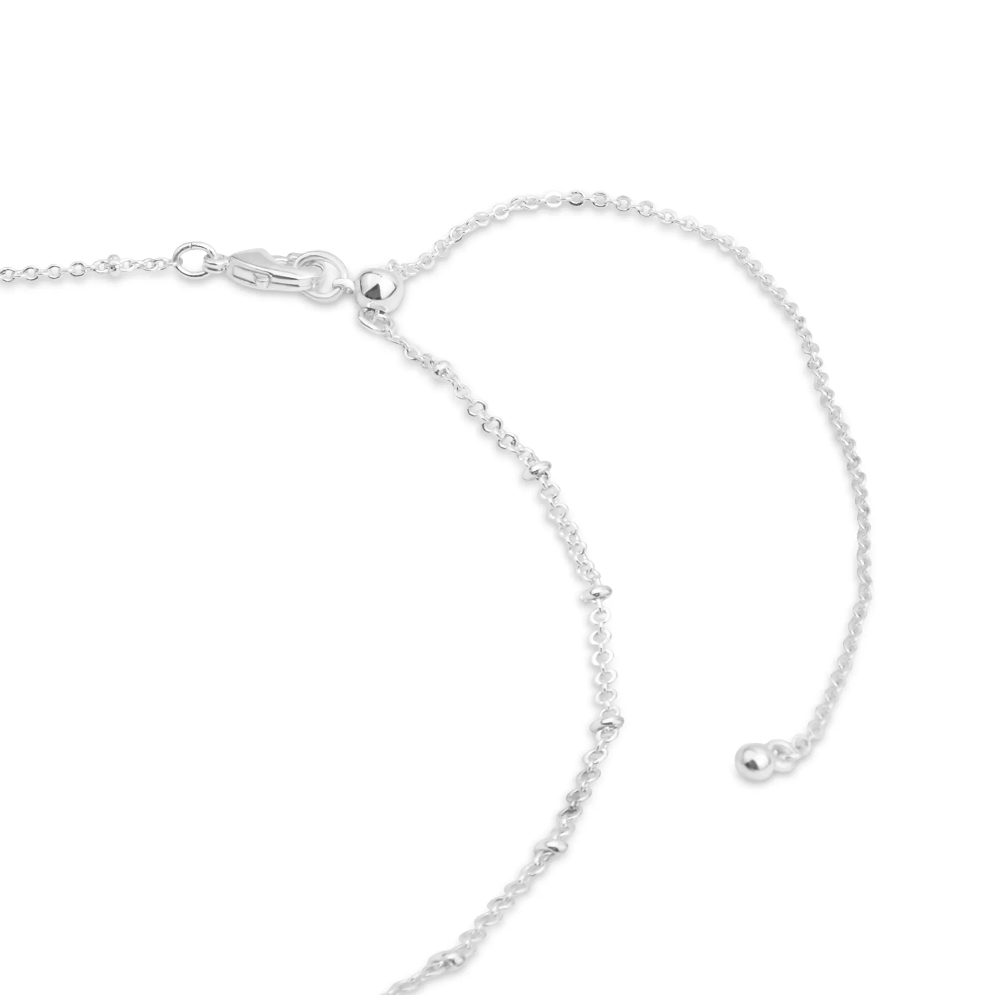 Accessorize London Women Sterling Silver-plated Aqua Quartz Healing Stone Pendant Necklace