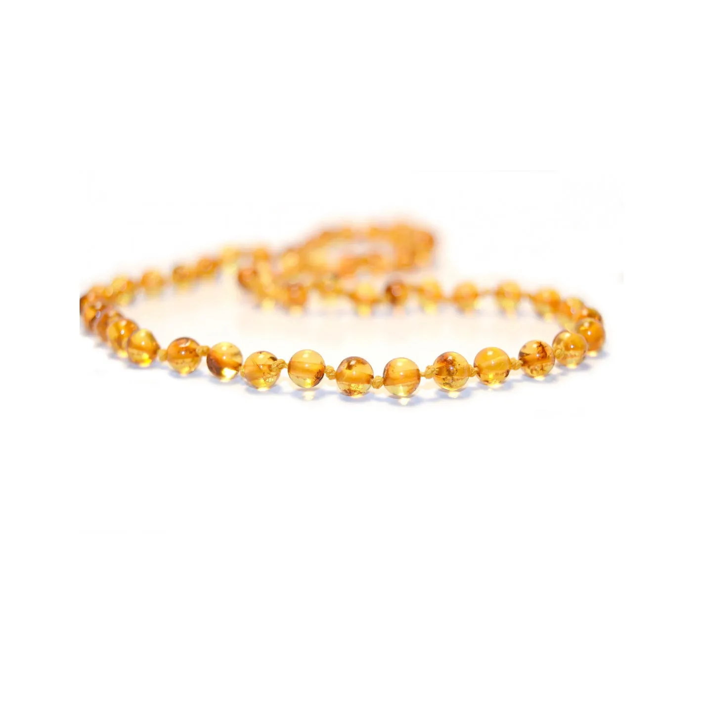 Amber Bead Necklace - Honey
