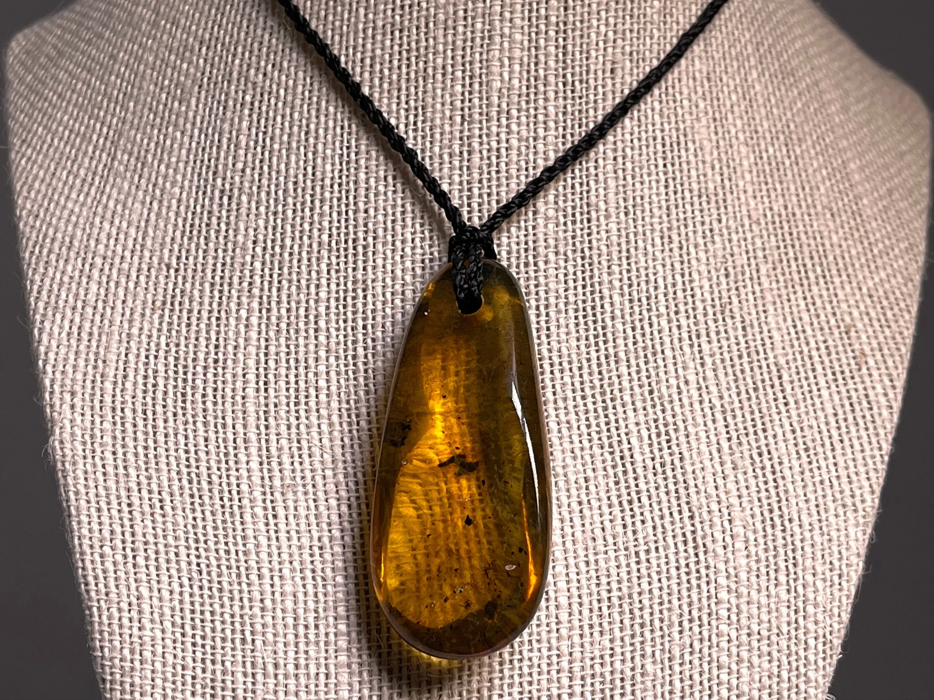 AMBER Crystal Necklace - Pendant Necklace, Handmade Jewelry, Healing Crystals and Stones, 48551