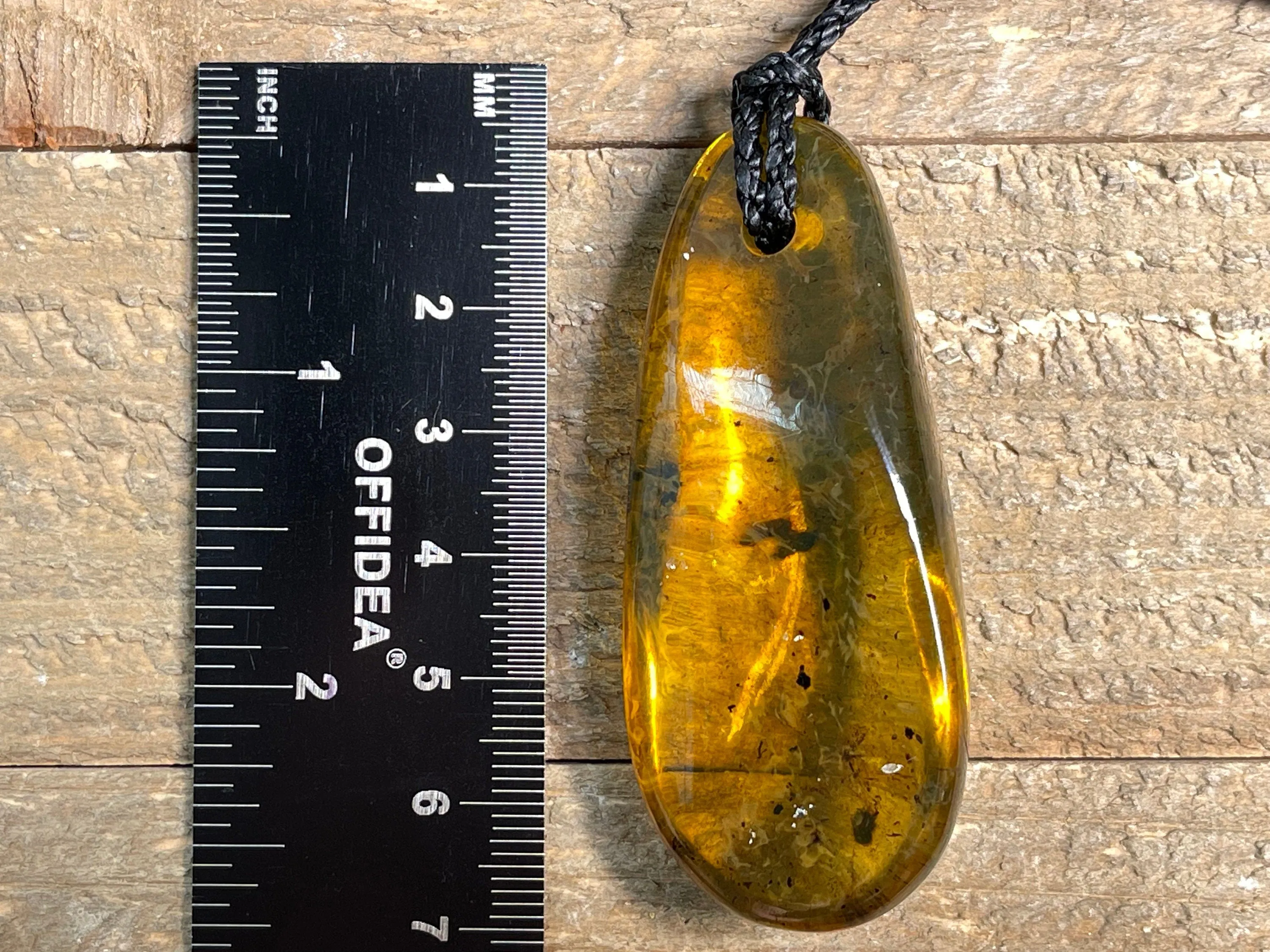 AMBER Crystal Necklace - Pendant Necklace, Handmade Jewelry, Healing Crystals and Stones, 48551