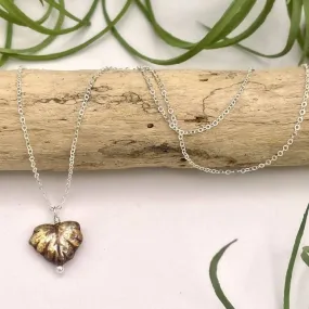Amber Leaf Peeper Necklace