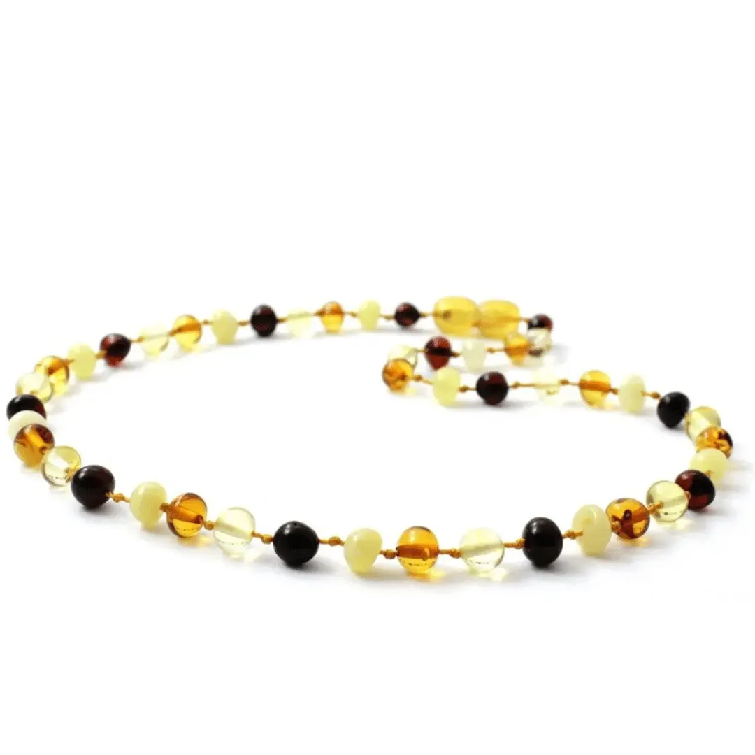 Amber Necklace Multi Dark | Baby 32cm