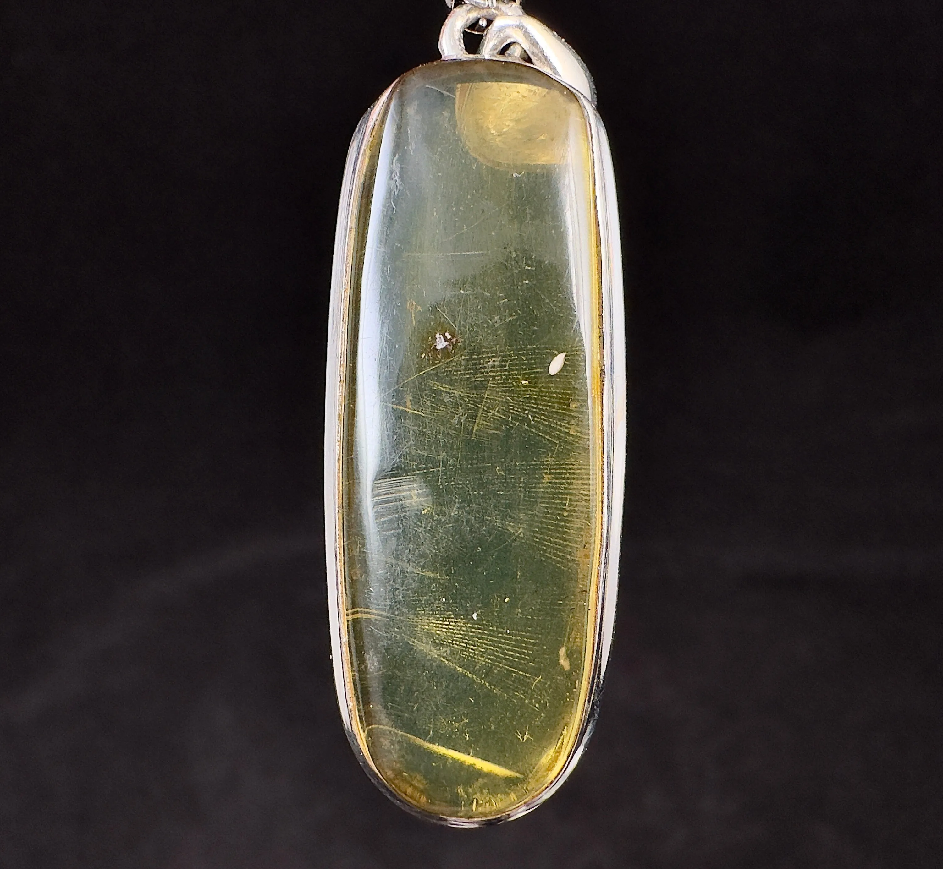 AMBER Pendant - AAA, Sterling Silver - Crystal Pendant, Fine Jewelry, Healing Crystals and Stones,  53423