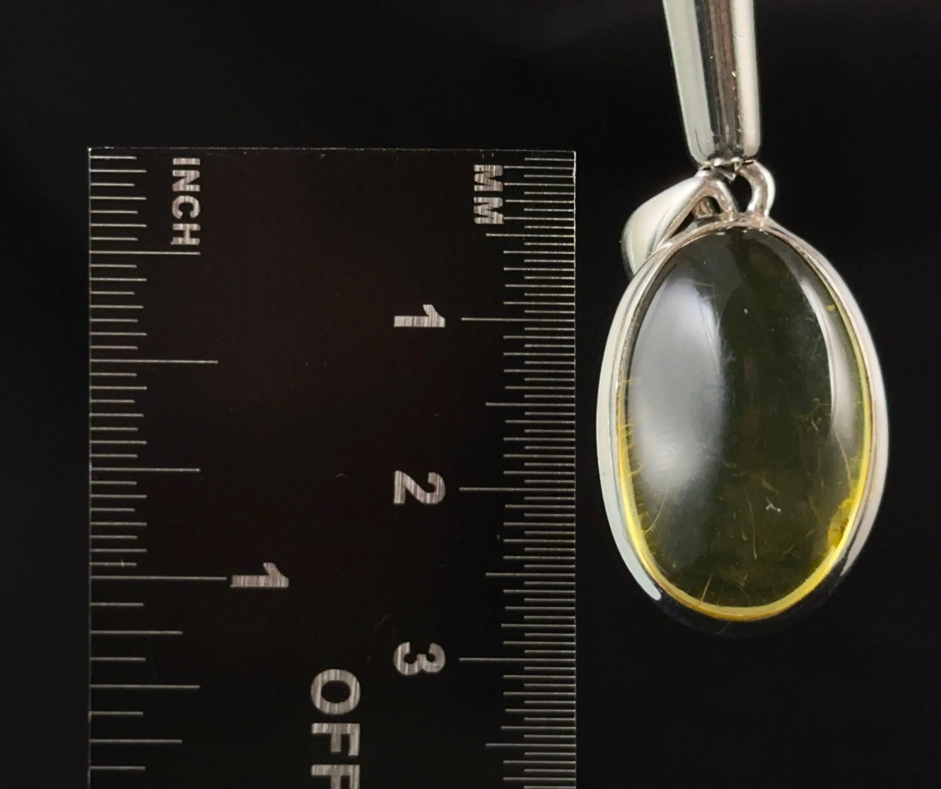 AMBER Pendant - AAA, Sterling Silver - Crystal Pendant, Fine Jewelry, Healing Crystals and Stones,  53427