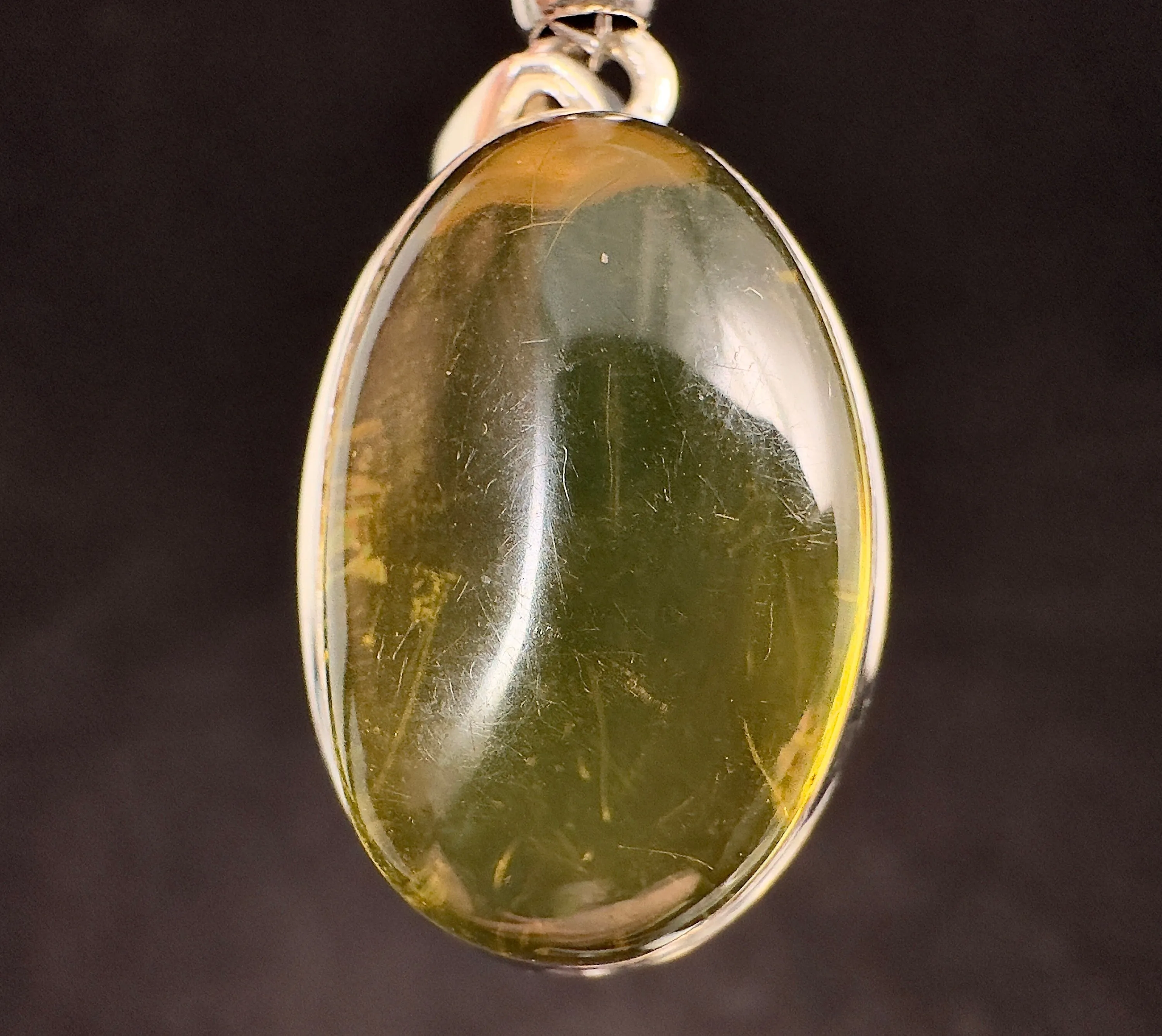 AMBER Pendant - AAA, Sterling Silver - Crystal Pendant, Fine Jewelry, Healing Crystals and Stones,  53427