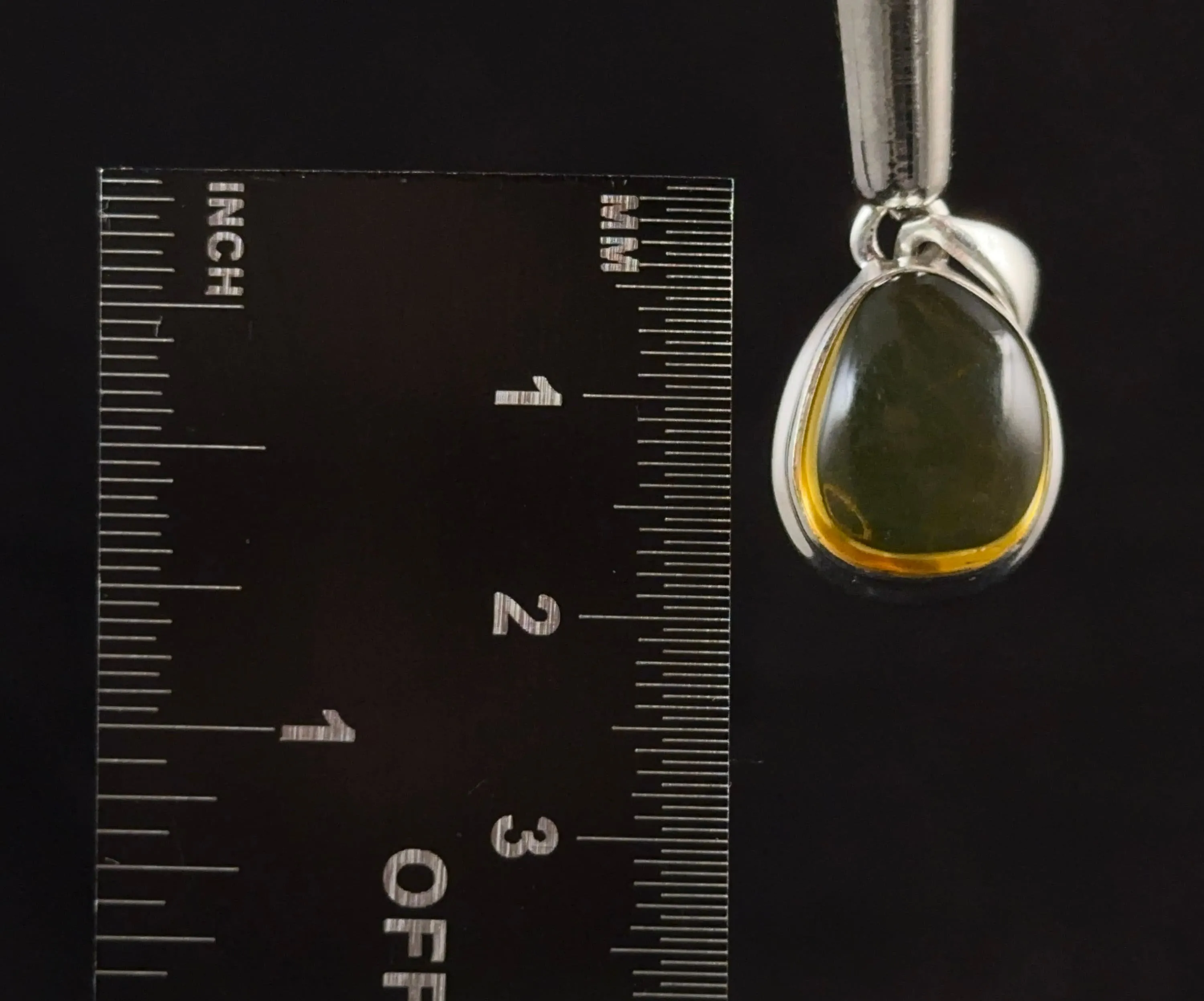 AMBER Pendant - AAA, Sterling Silver - Crystal Pendant, Fine Jewelry, Healing Crystals and Stones,  53434