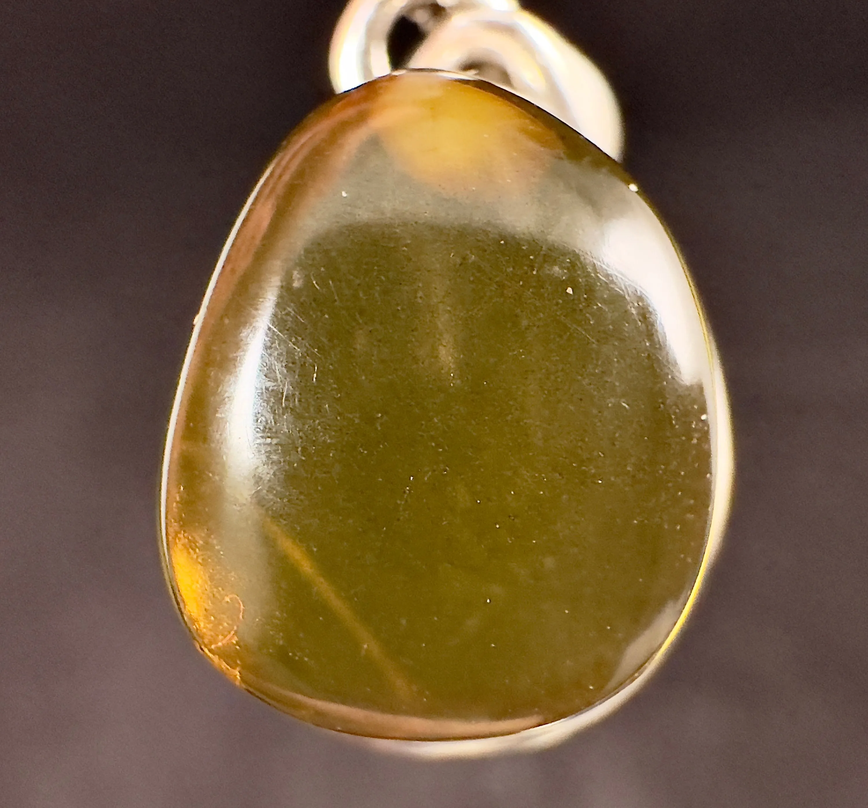 AMBER Pendant - AAA, Sterling Silver - Crystal Pendant, Fine Jewelry, Healing Crystals and Stones,  53434
