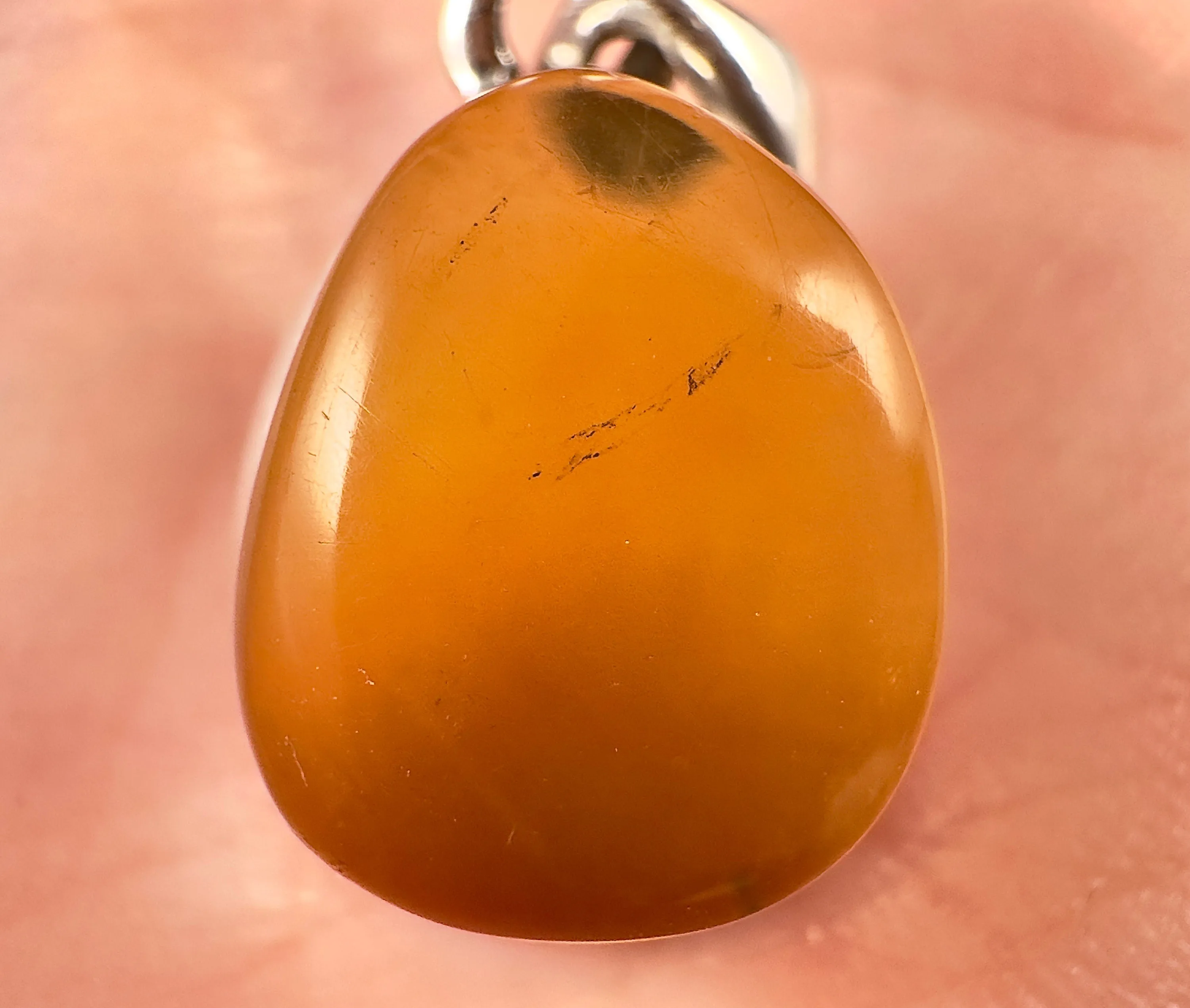 AMBER Pendant - AAA, Sterling Silver - Crystal Pendant, Fine Jewelry, Healing Crystals and Stones,  53434