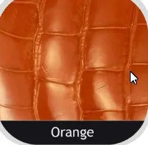 American Glazed Alligator Belt: Orange