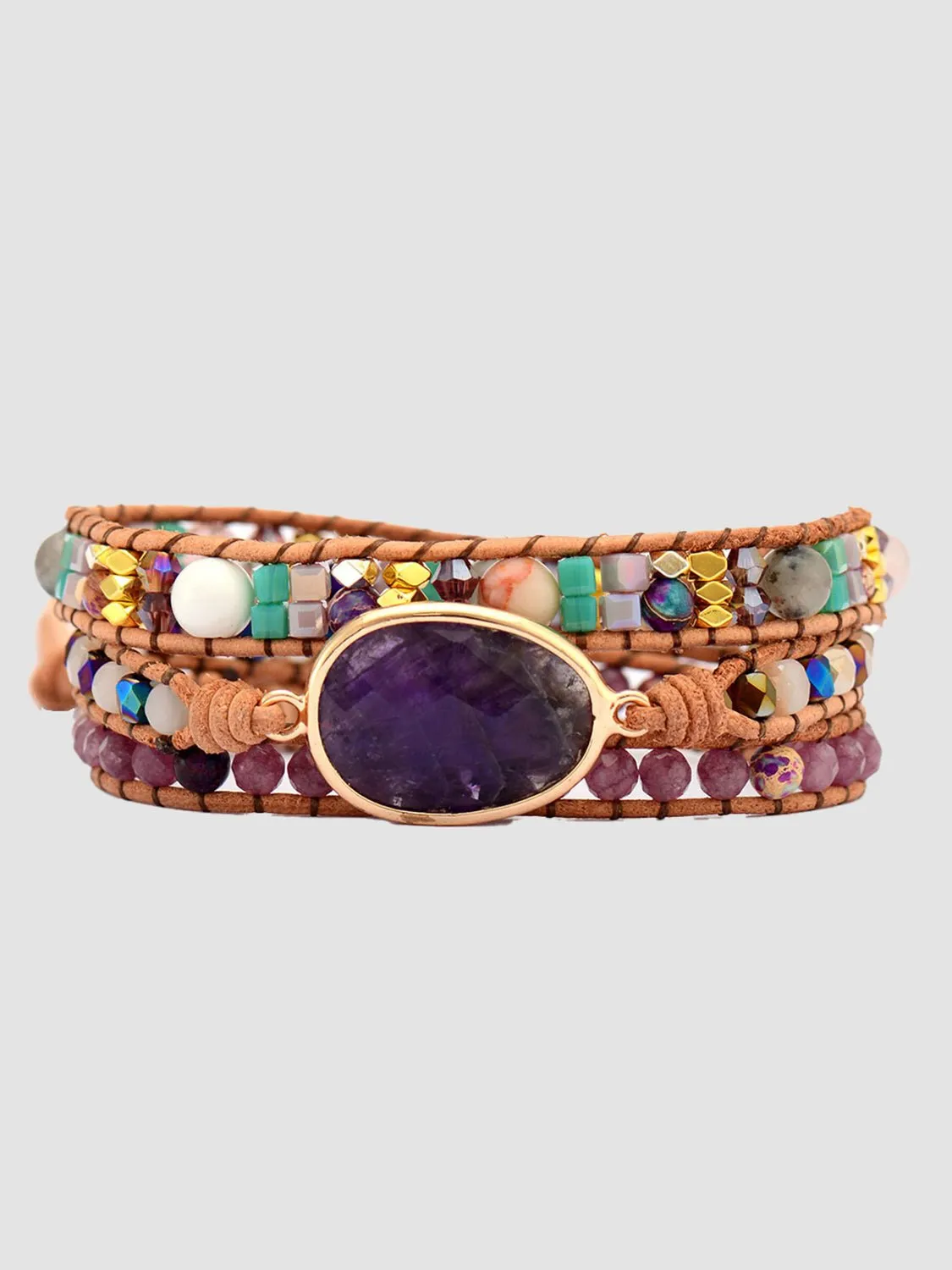 Amethyst Wrap Bracelet