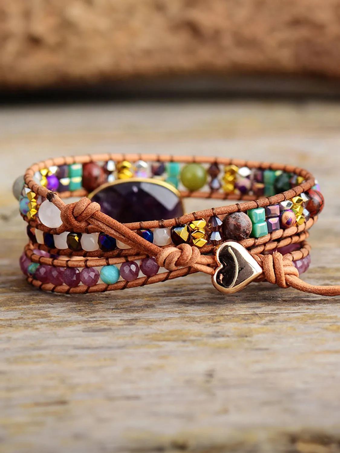 Amethyst Wrap Bracelet