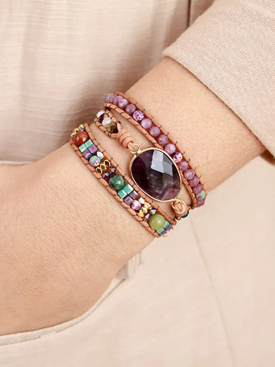 Amethyst Wrap Bracelet
