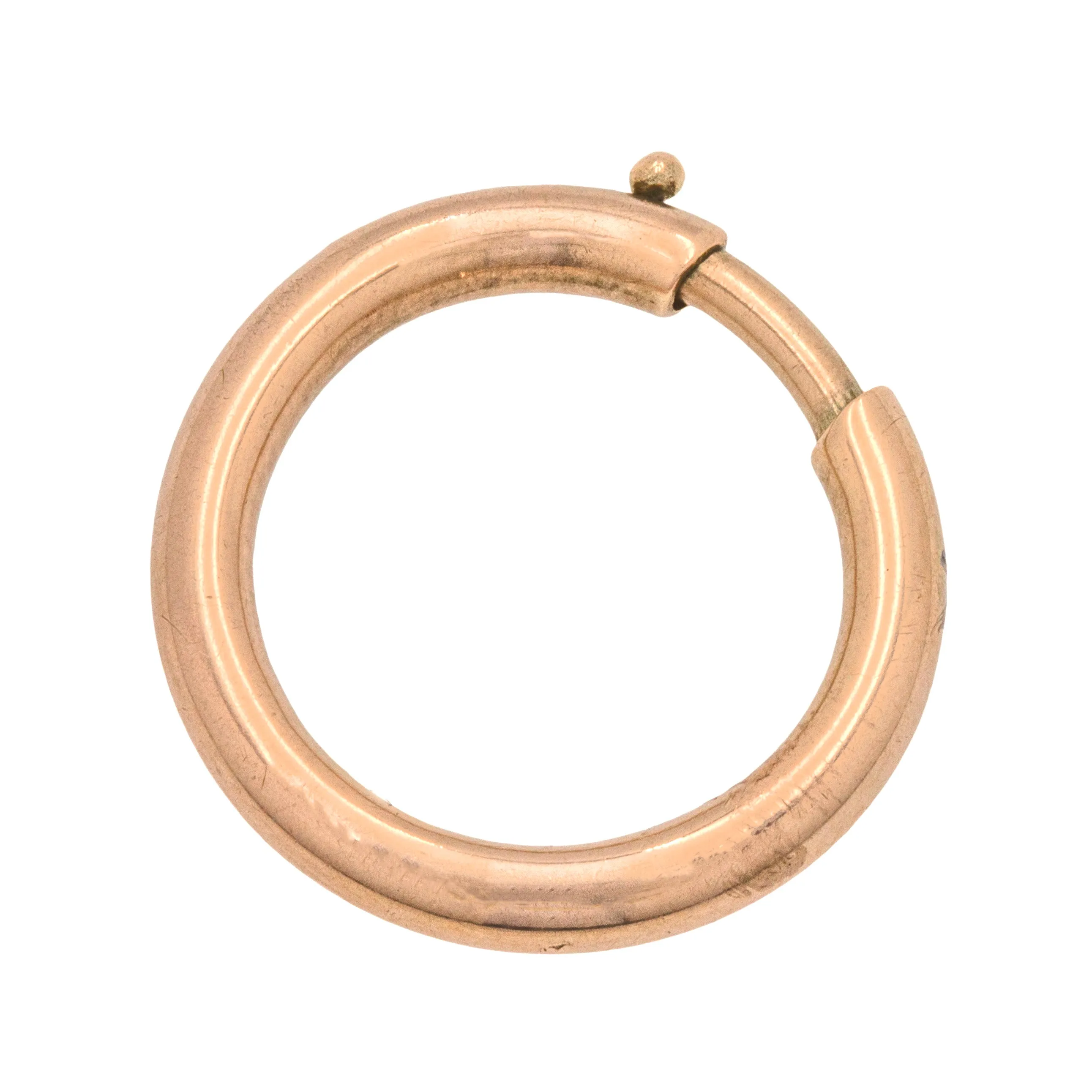 Antique 9ct Gold Bolt-Ring Clasp, 19mm