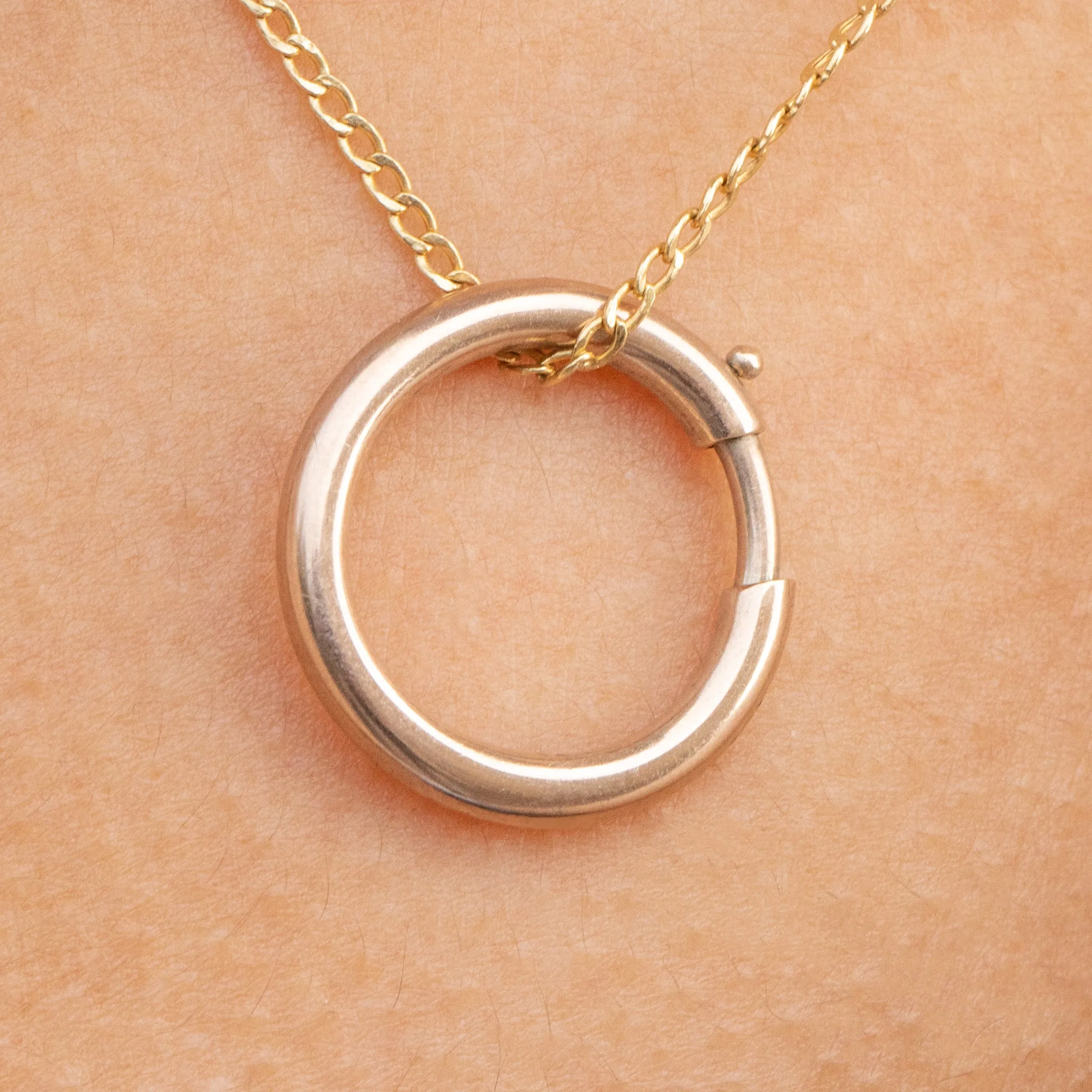 Antique 9ct Gold Bolt-Ring Clasp, 19mm