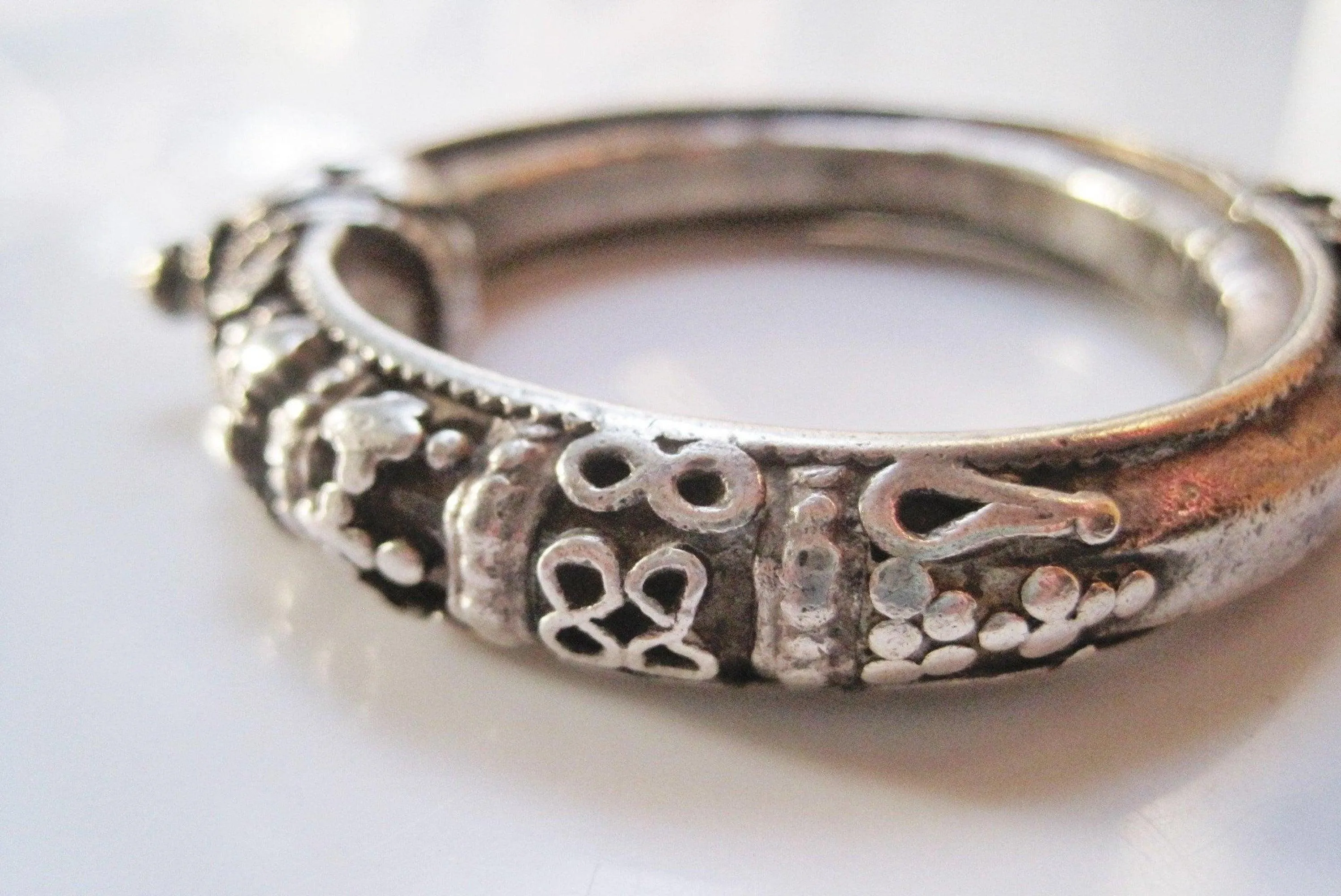 Antique Indian Silver Bracelet for Small Wrist