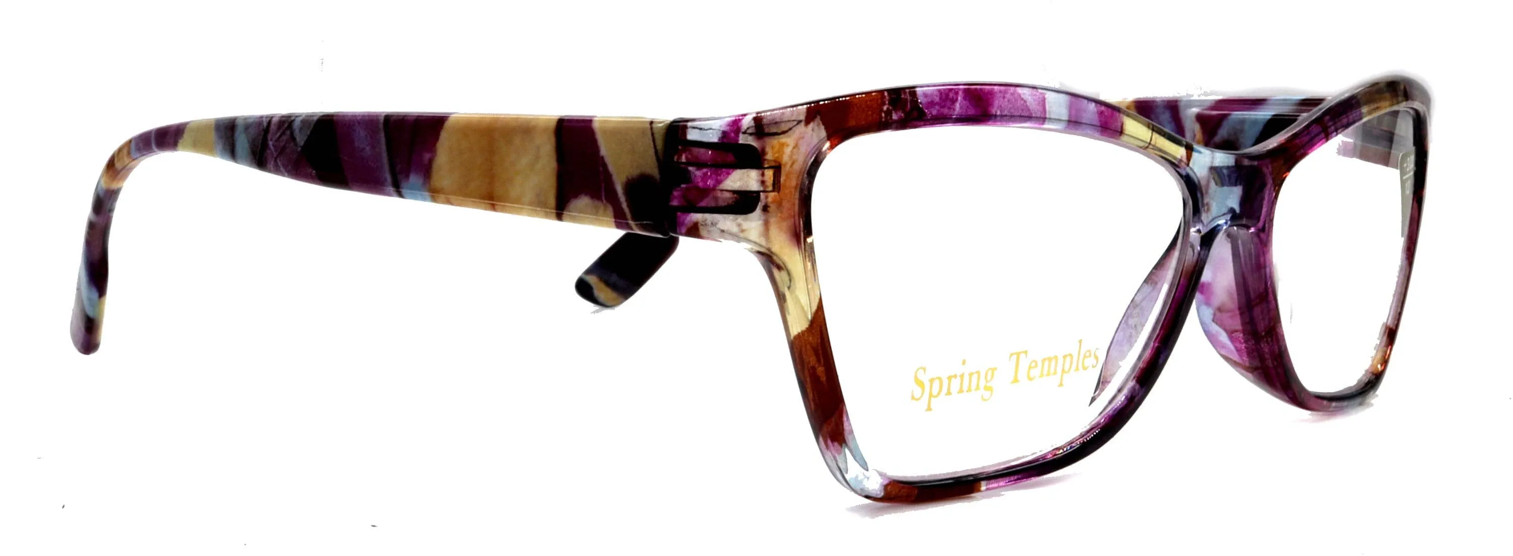 Avian,  (Premium) Reading Glasses, High End Reader  1.25 to  3 Magnifying Eyeglass, Cat Eye (Purple n Blue) Feather Pattern. NY Fifth Avenue