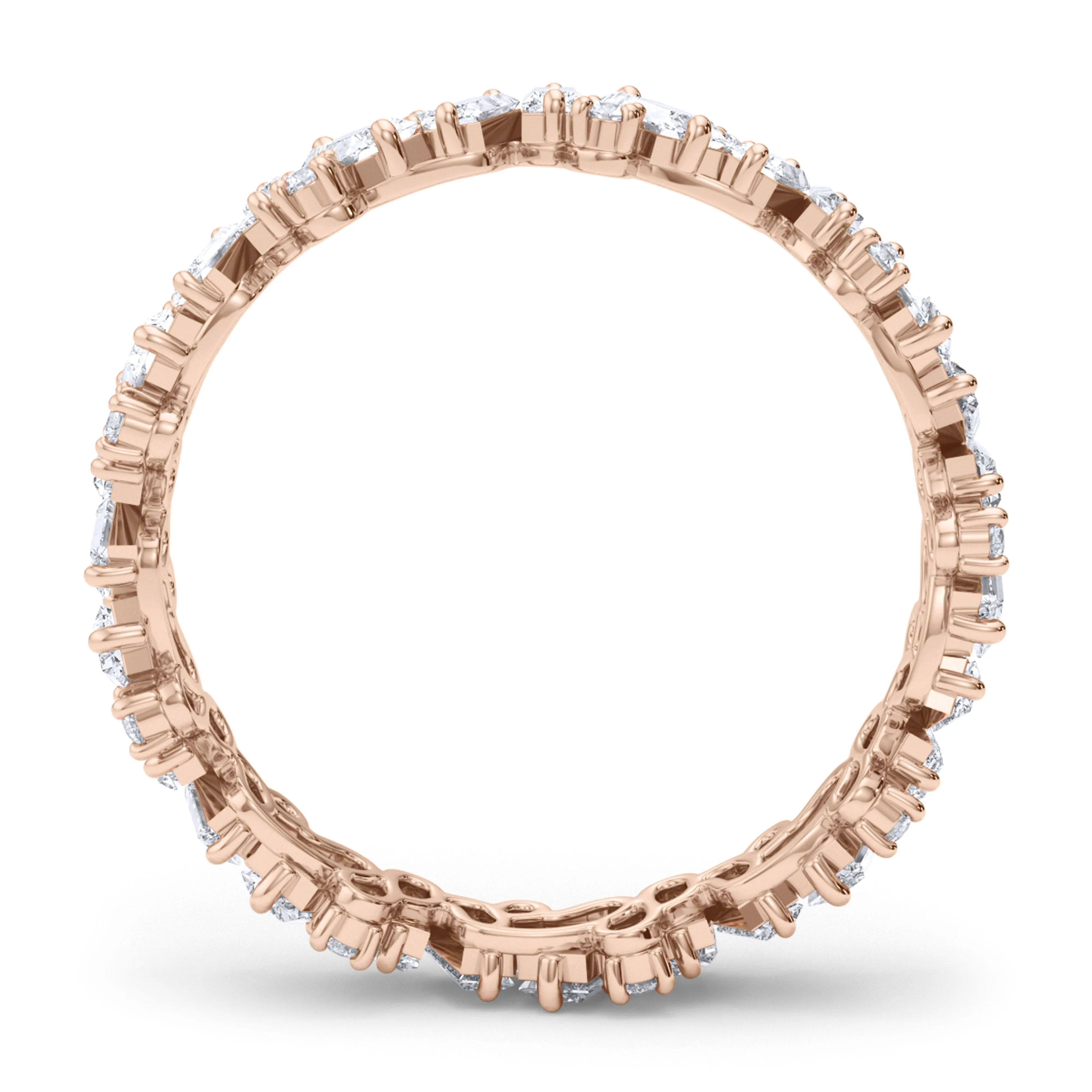 Baguette Round Brilliant Cut Diamond Eternity Band