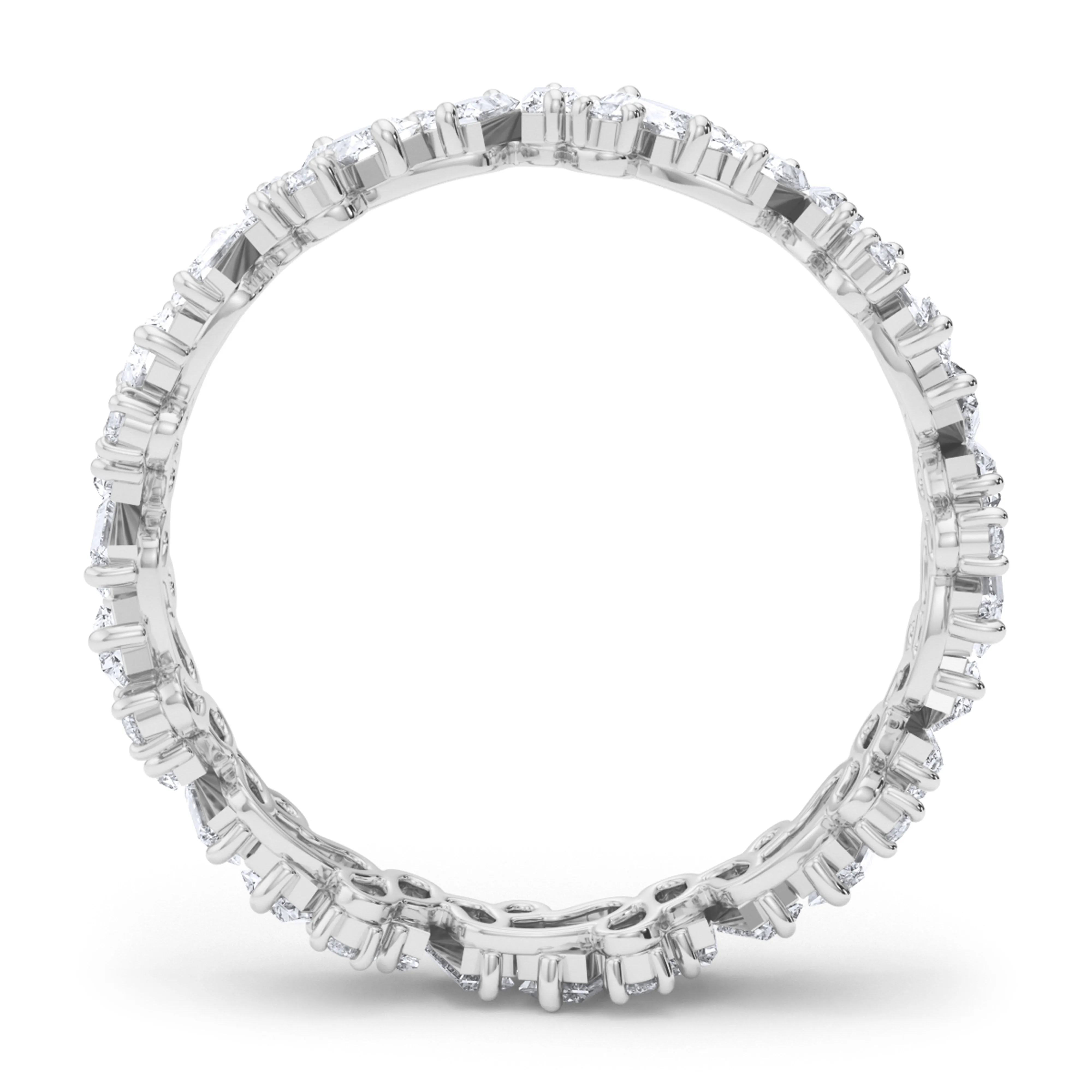 Baguette Round Brilliant Cut Diamond Eternity Band