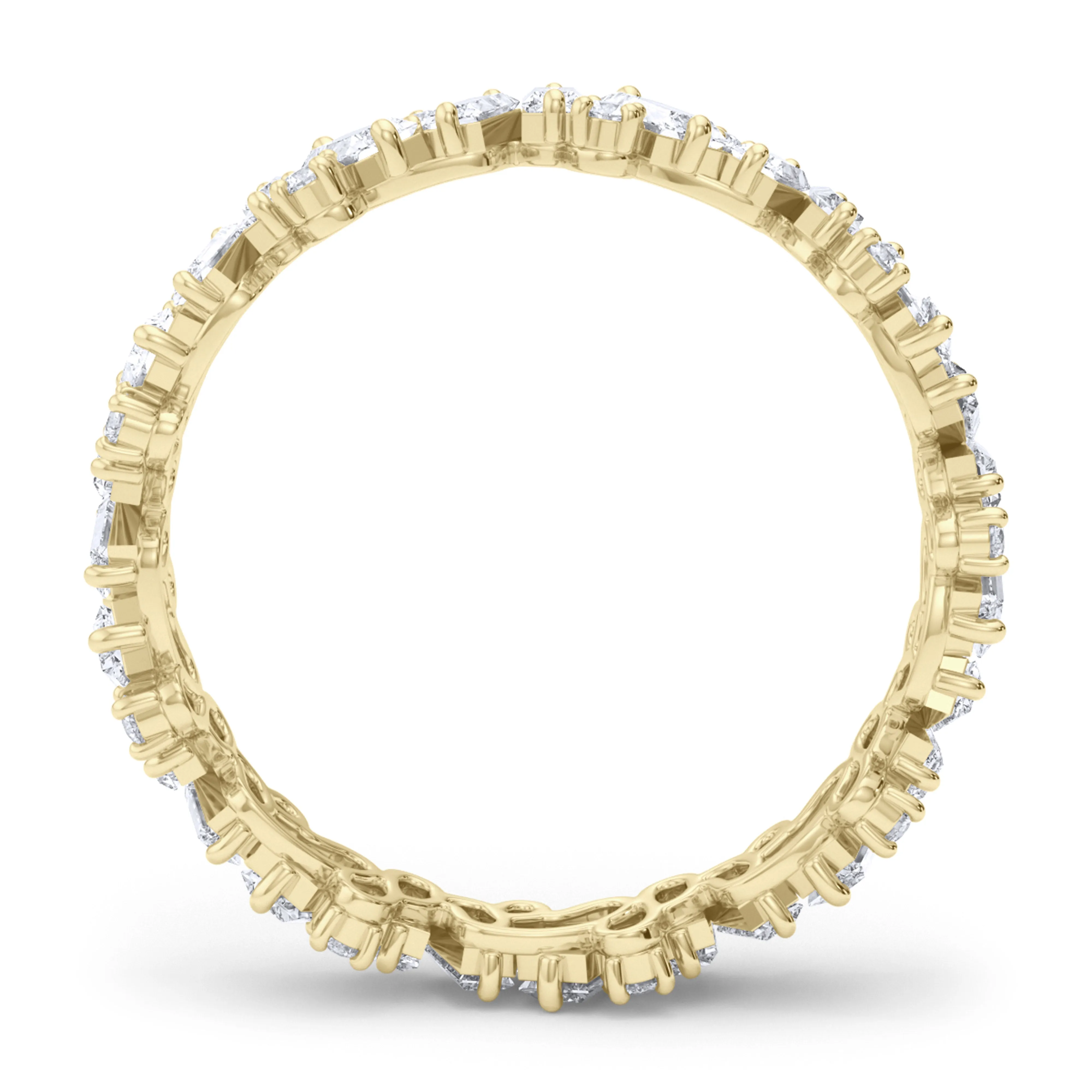Baguette Round Brilliant Cut Diamond Eternity Band