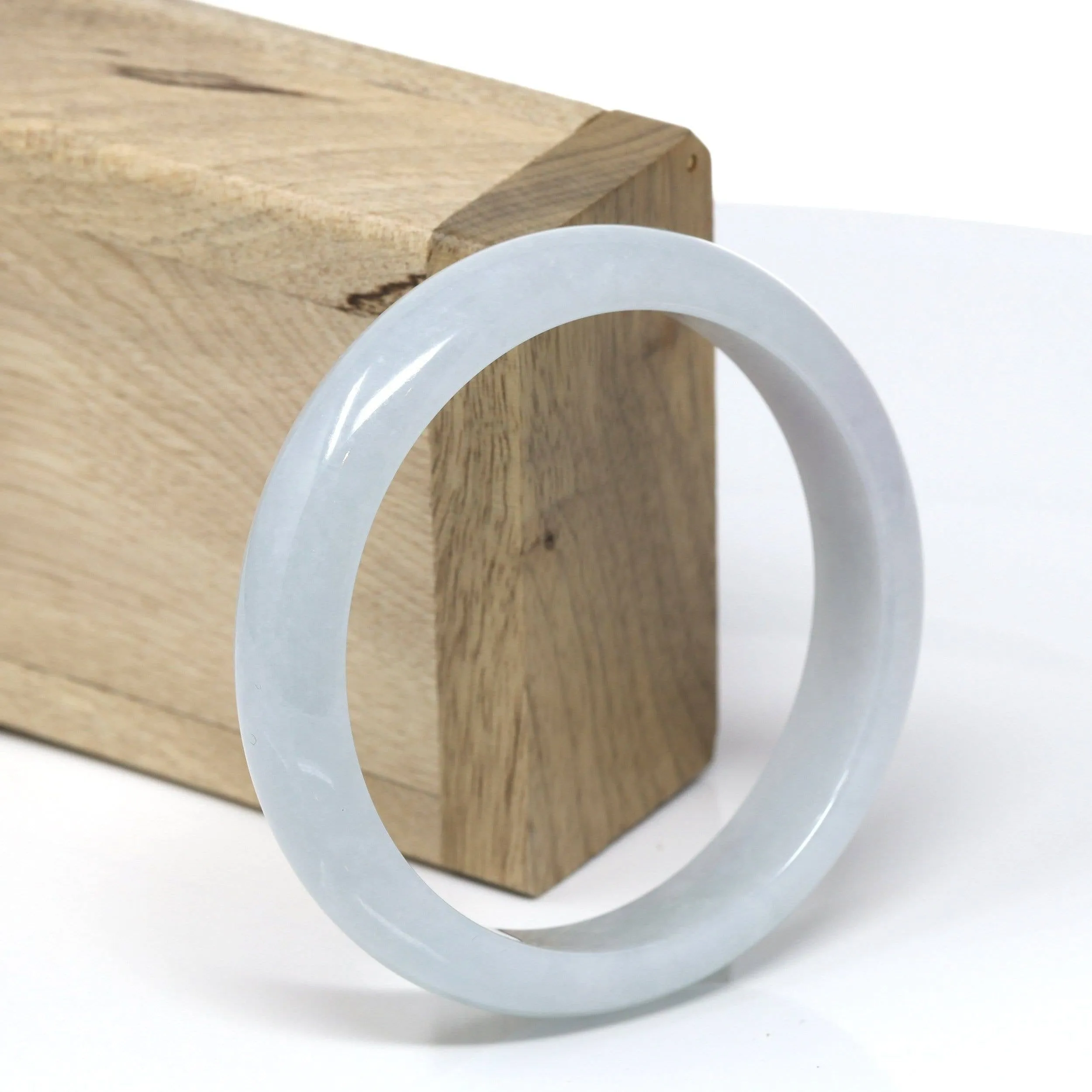 Baikalla™ "Classic Bangle" Genuine Burmese Jadeite Jade Bangle Bracelet (57.8mm) #533