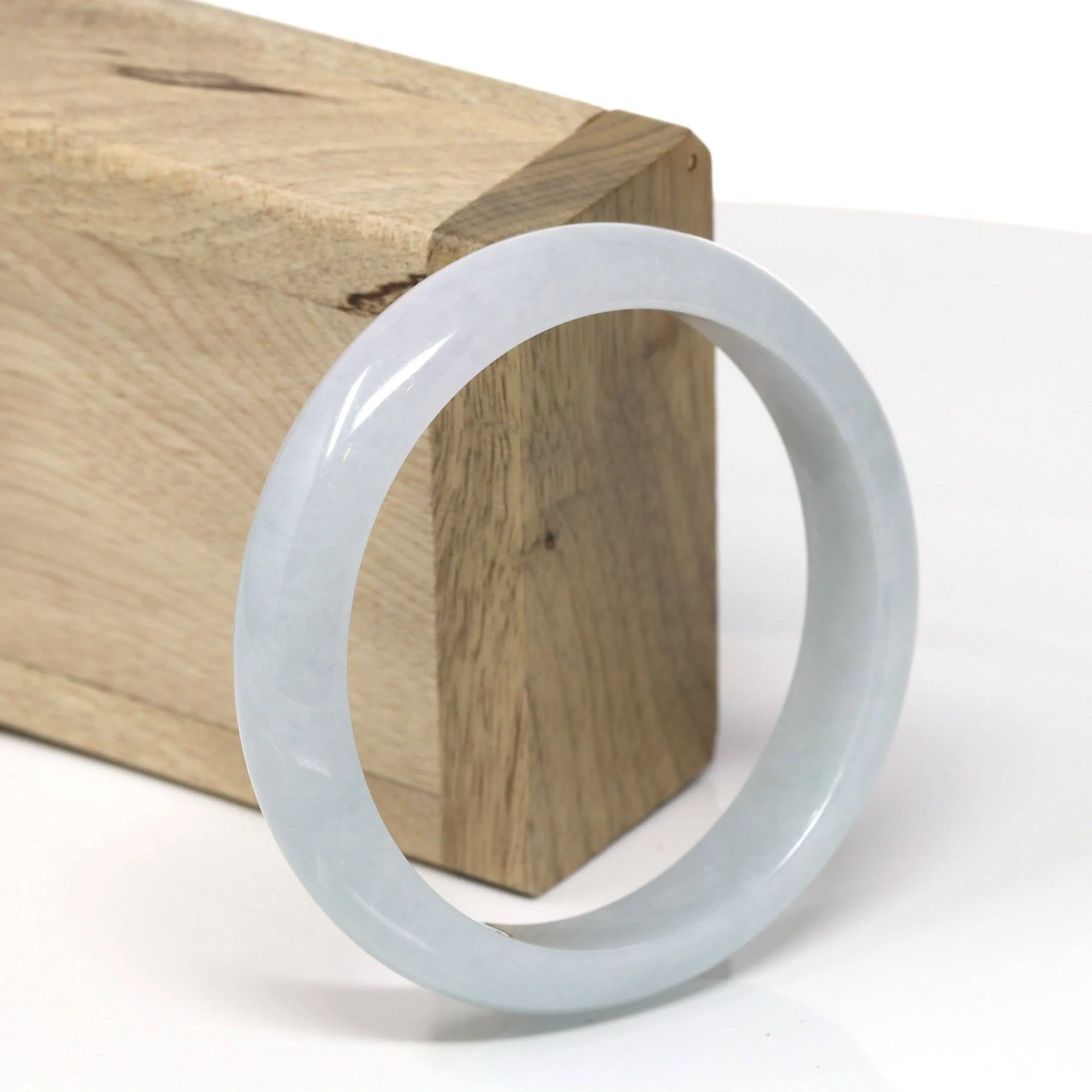 Baikalla™ "Classic Bangle" Genuine Burmese Jadeite Jade Bangle Bracelet (57.8mm) #533